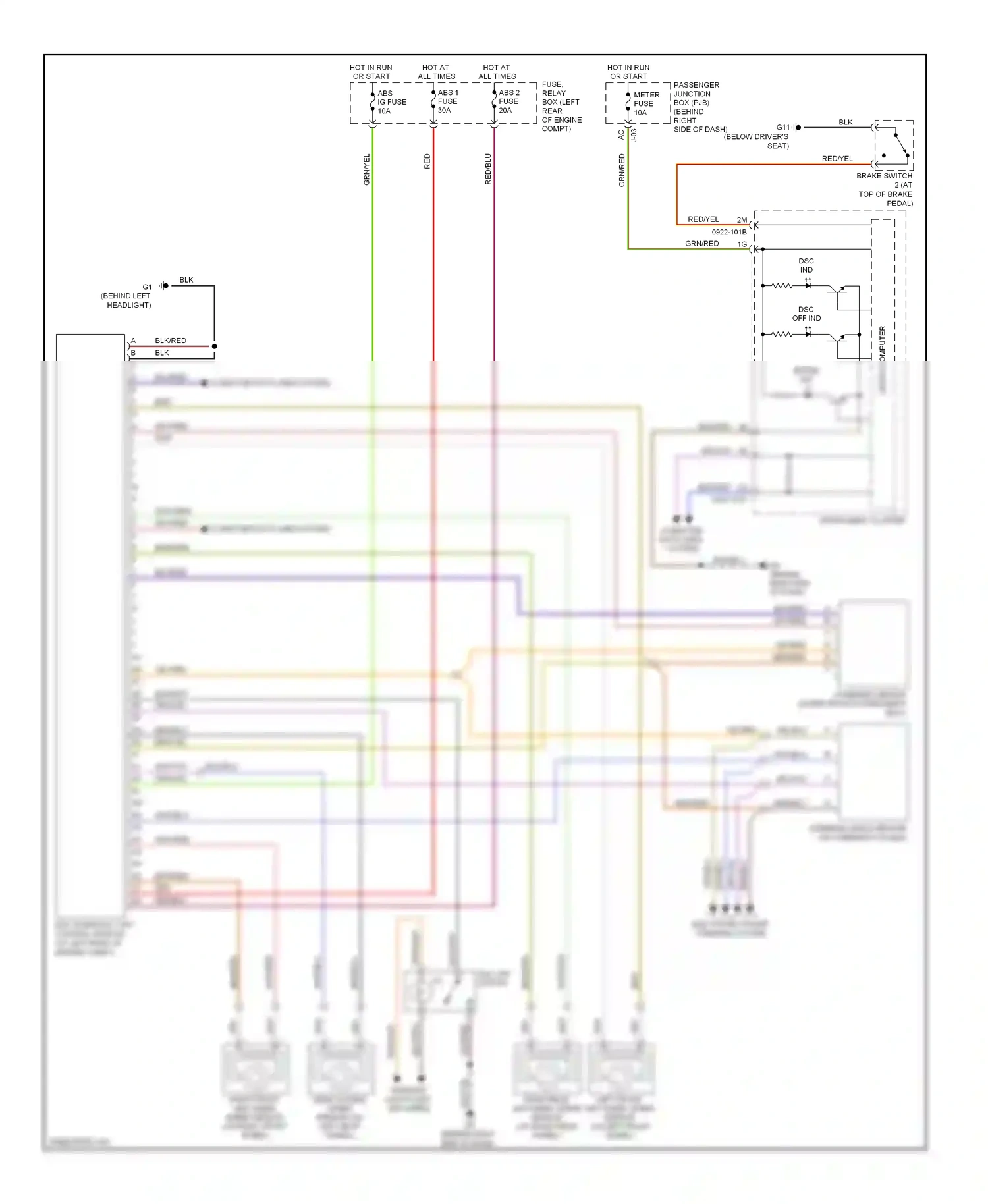 Mazda 3 BL (2008-2011) (behind left headlight) wiring diagram  (1 of 14)