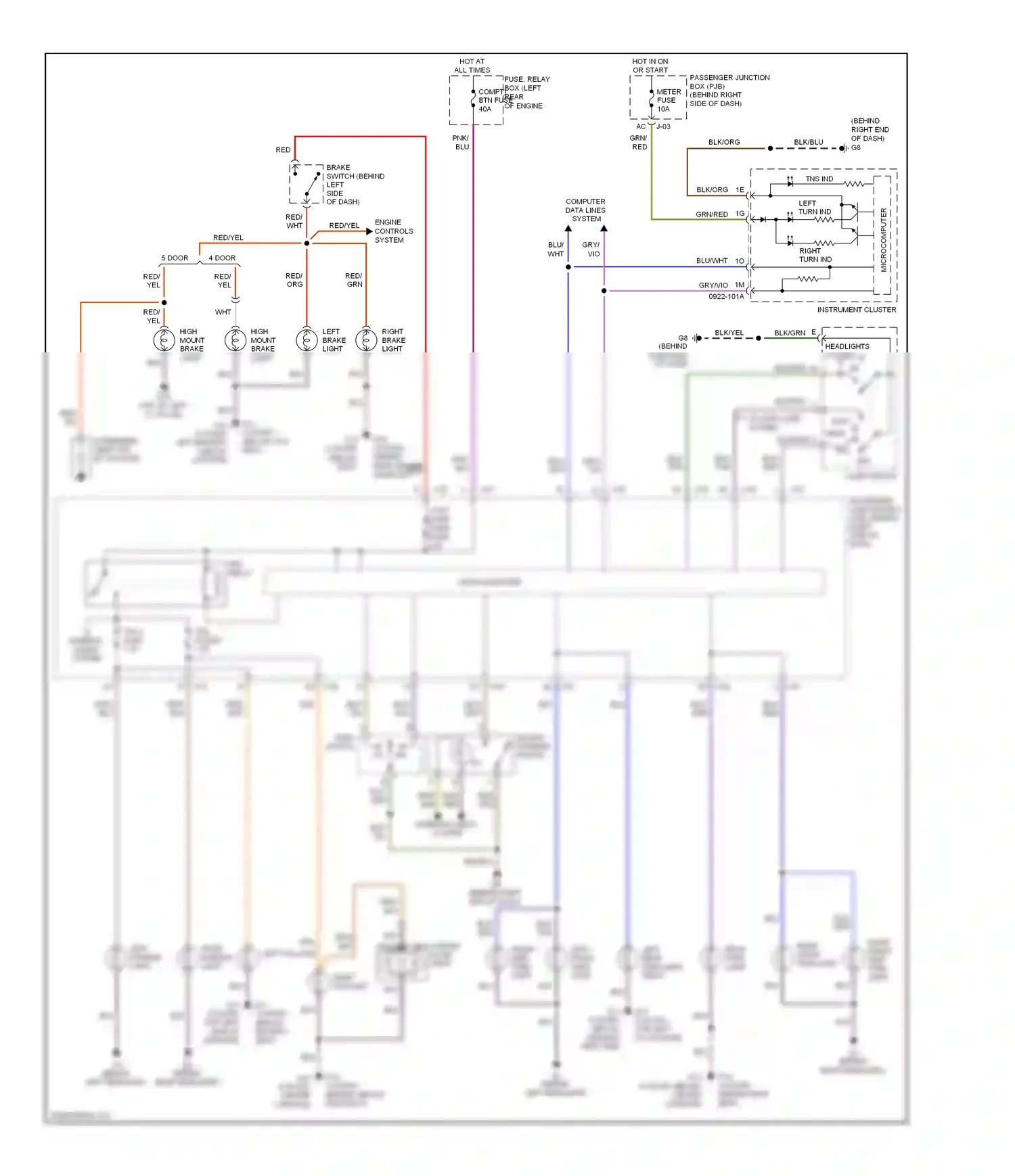 Mazda 3 BL (2008-2011) (behind left headlight) wiring diagram  (5 of 14)