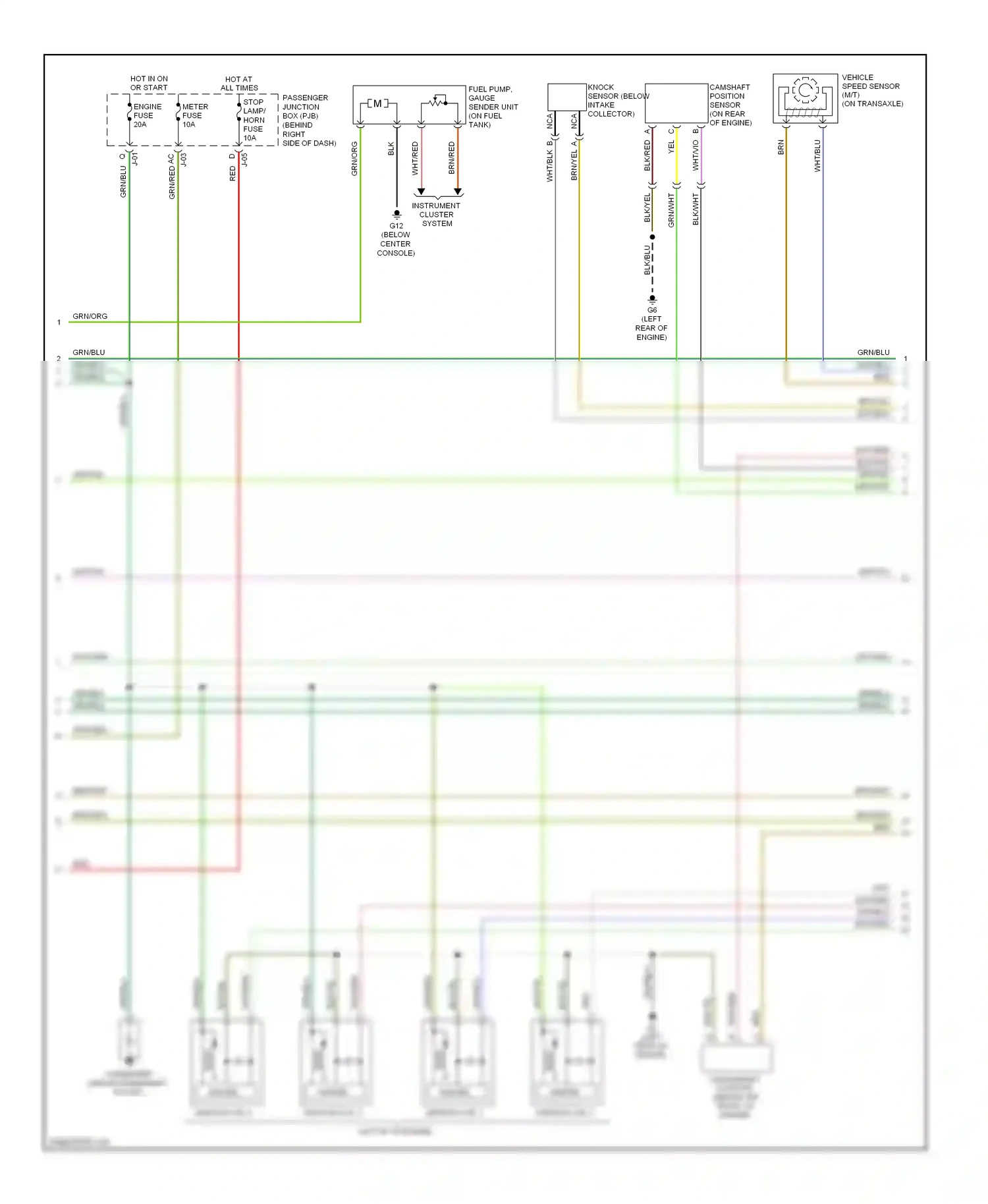 Mazda 3 BL (2008-2011) (below center console) wiring diagram  (6 of 14)