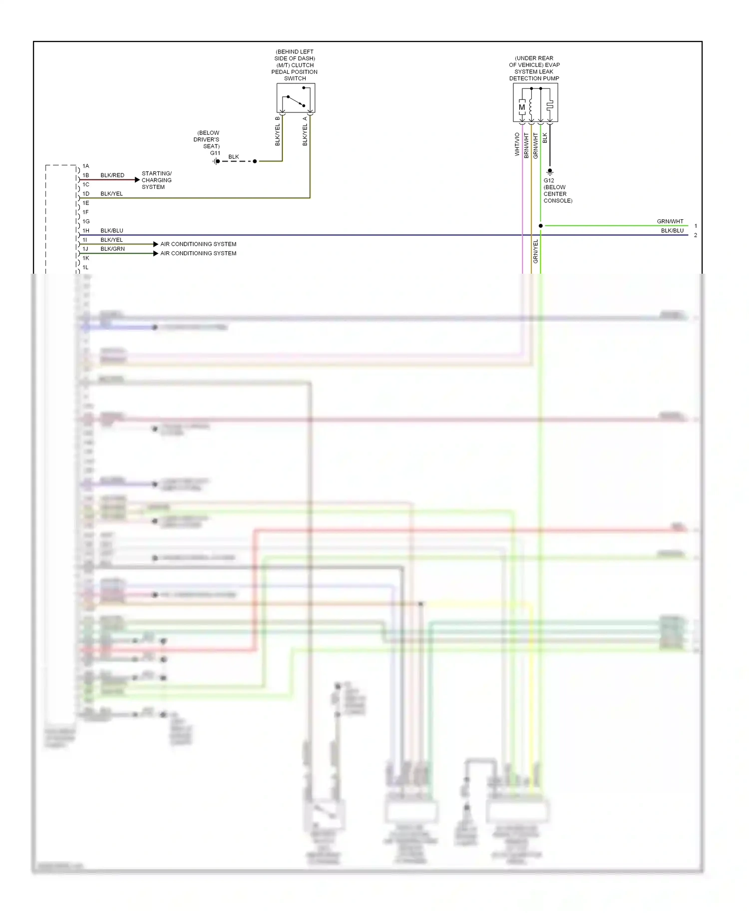 Mazda 3 BL (2008-2011) (below center console) wiring diagram  (8 of 14)