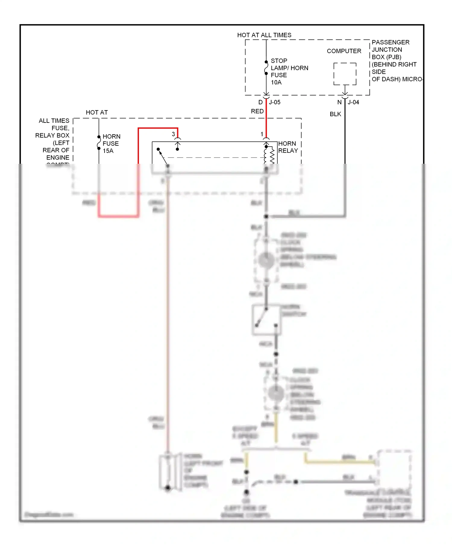 Wiring diagram blu for Mazda 3 BL (2008-2011) (25 of 50)