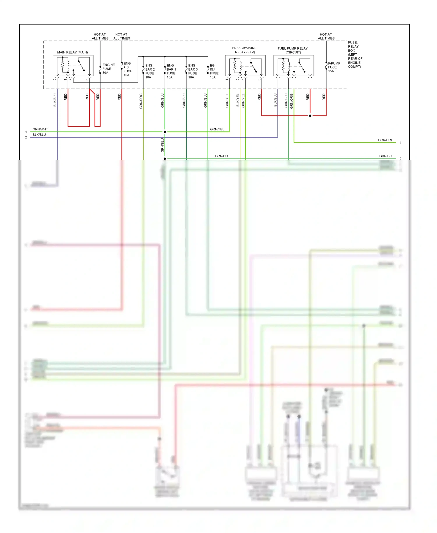Wiring diagram blu/wht for Mazda 3 BL (2008-2011) (19 of 20)