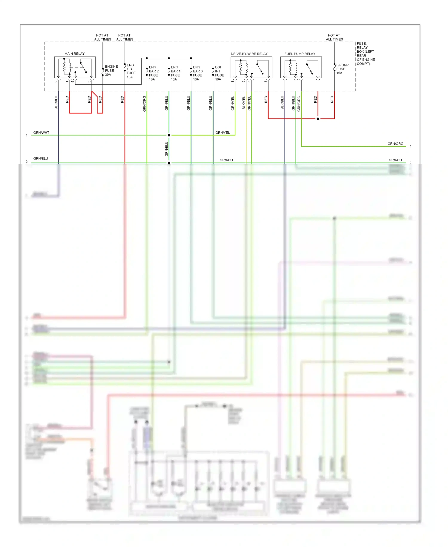 Wiring diagram grn/yel for Mazda 3 BL (2008-2011) (17 of 38)