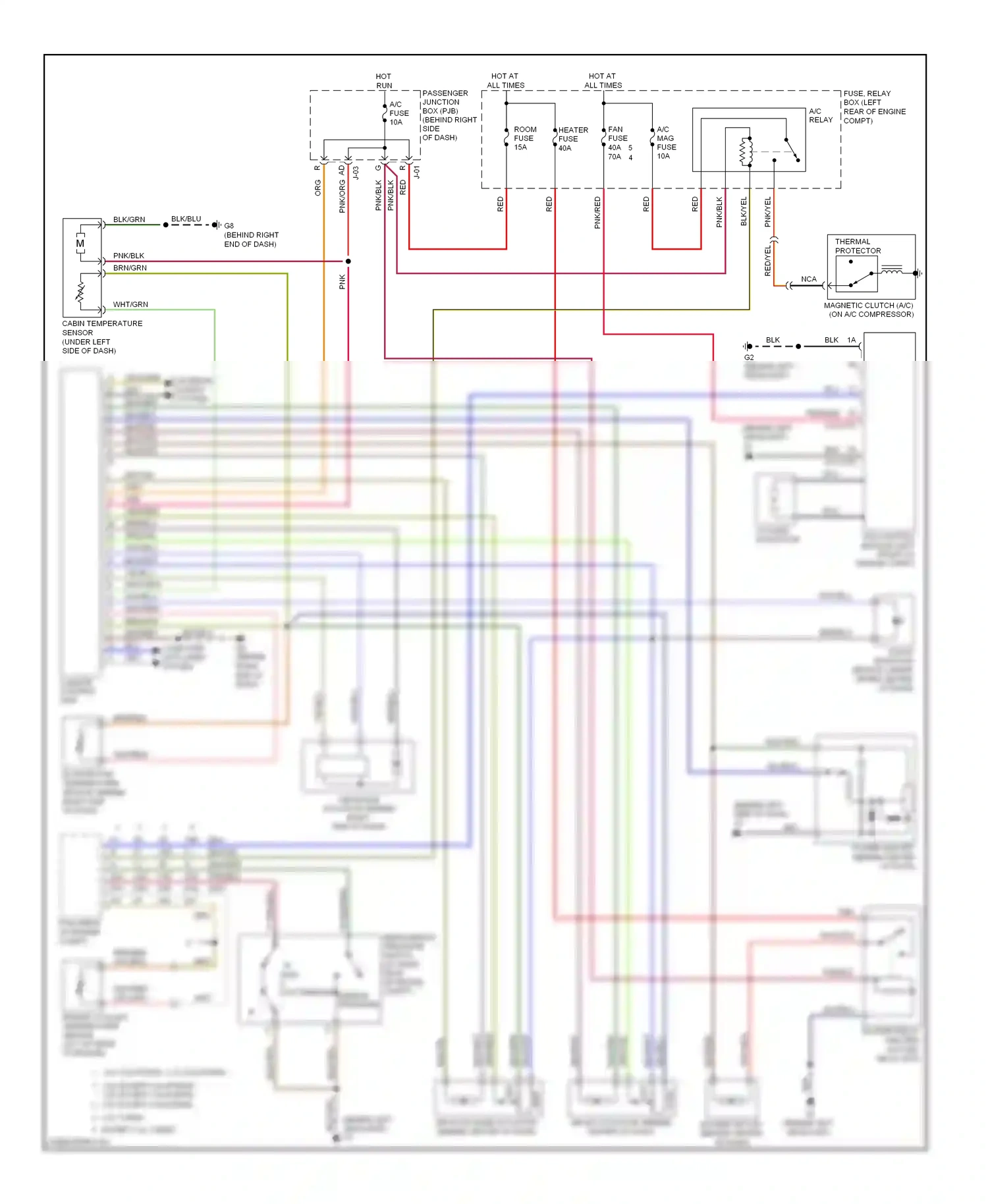Mazda 3 BL (2008-2011) hot wiring diagram  (1 of 1)