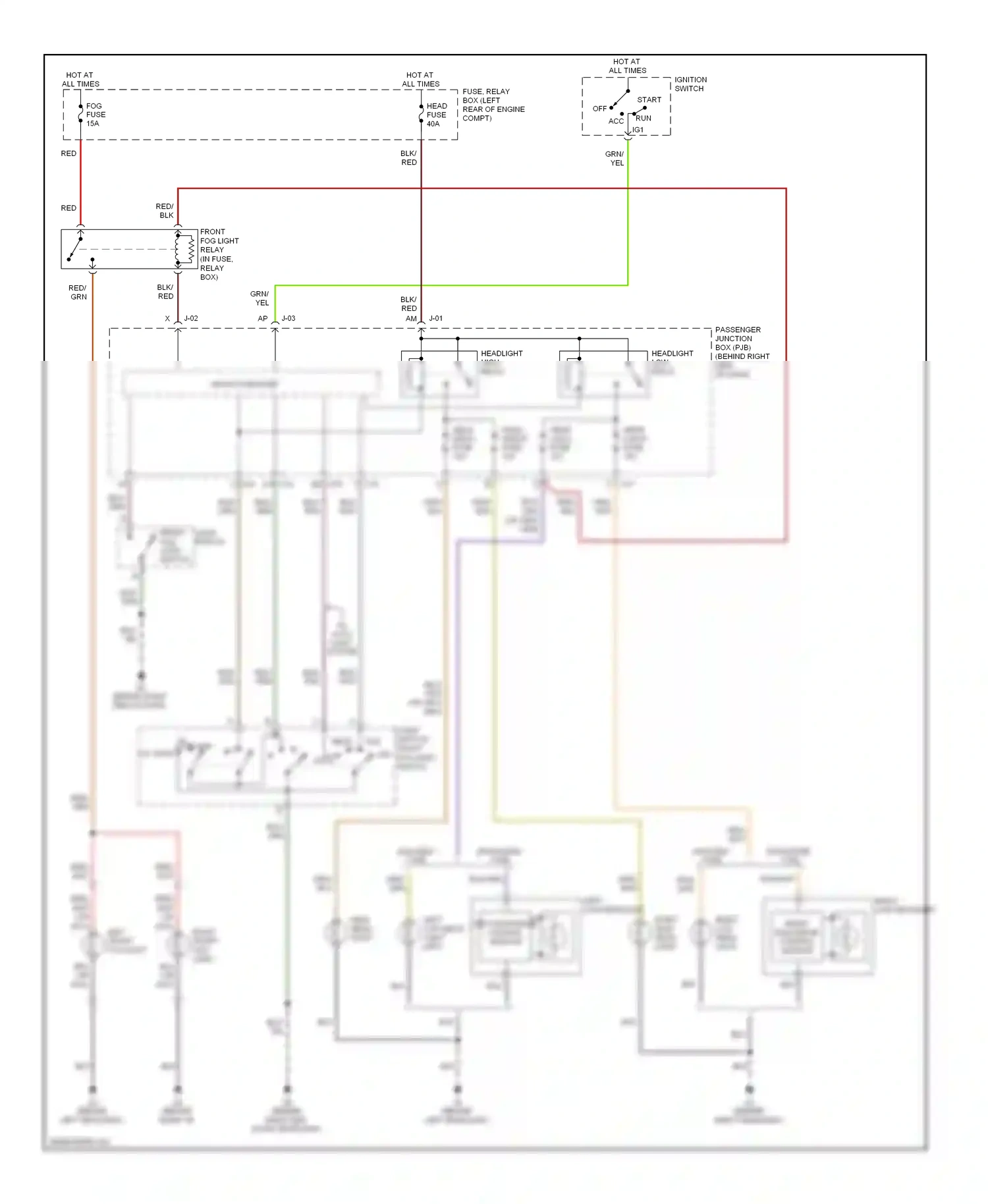 Wiring diagram left low headlight for Mazda 3 BL (2008-2011) (2 of 2)
