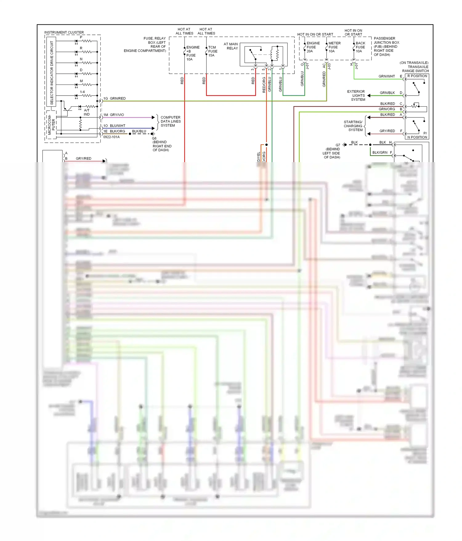 Wiring diagram microcom- puter for Mazda 3 BL (2008-2011) (1 of 3)