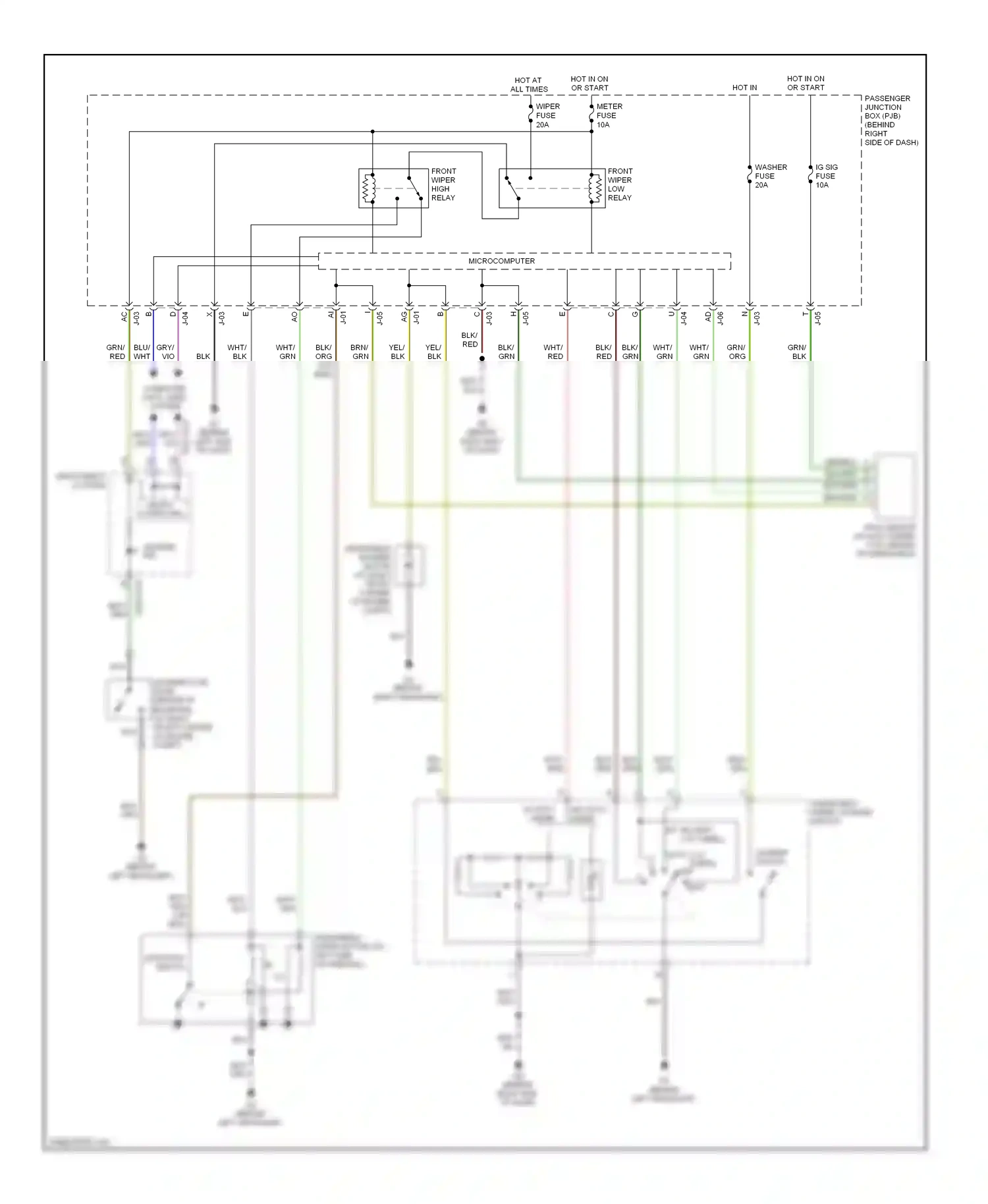 Mazda 3 BL (2008-2011) mist wiring diagram  (1 of 1)