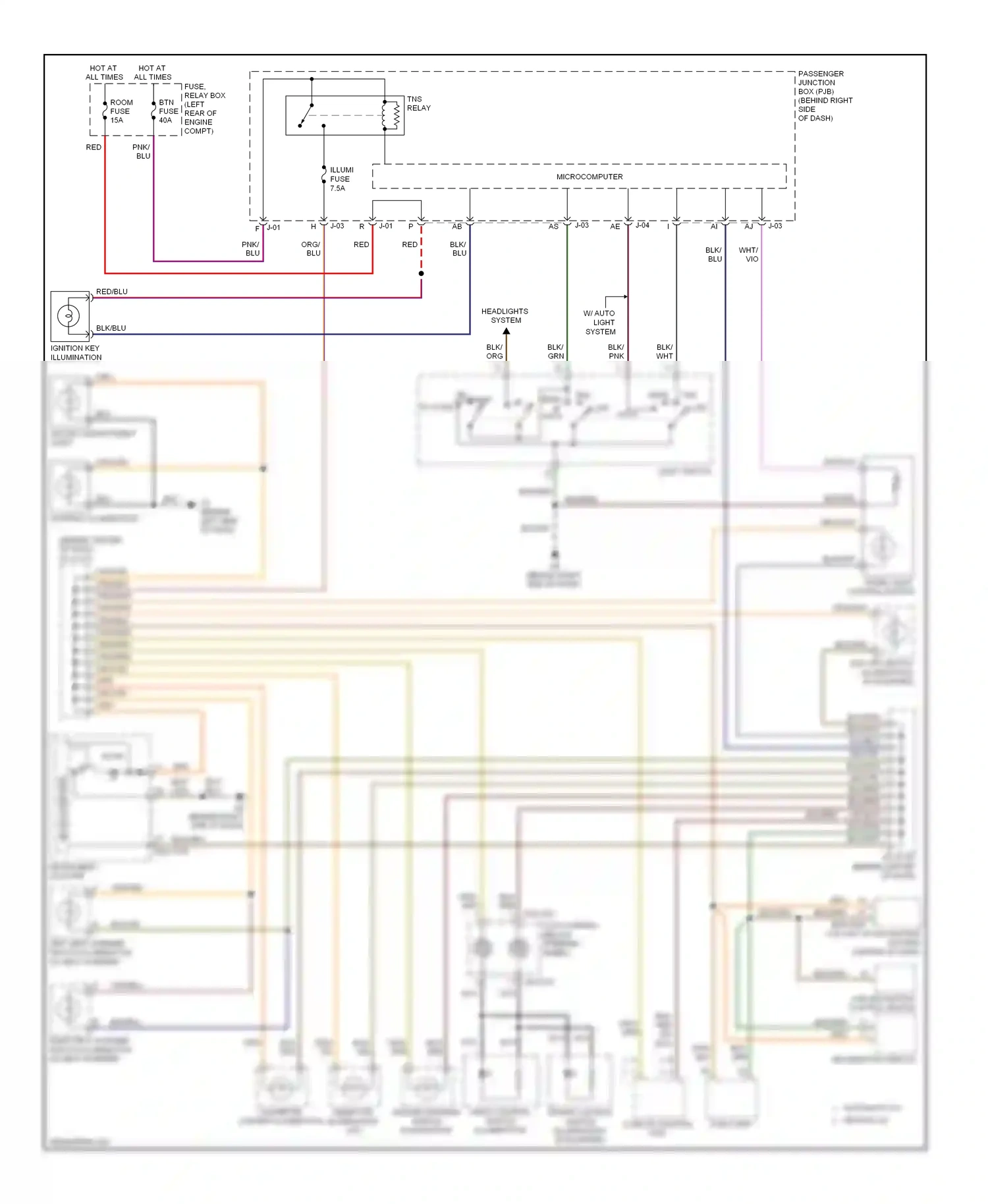 Wiring diagram org/blu for Mazda 3 BL (2008-2011) (3 of 4)
