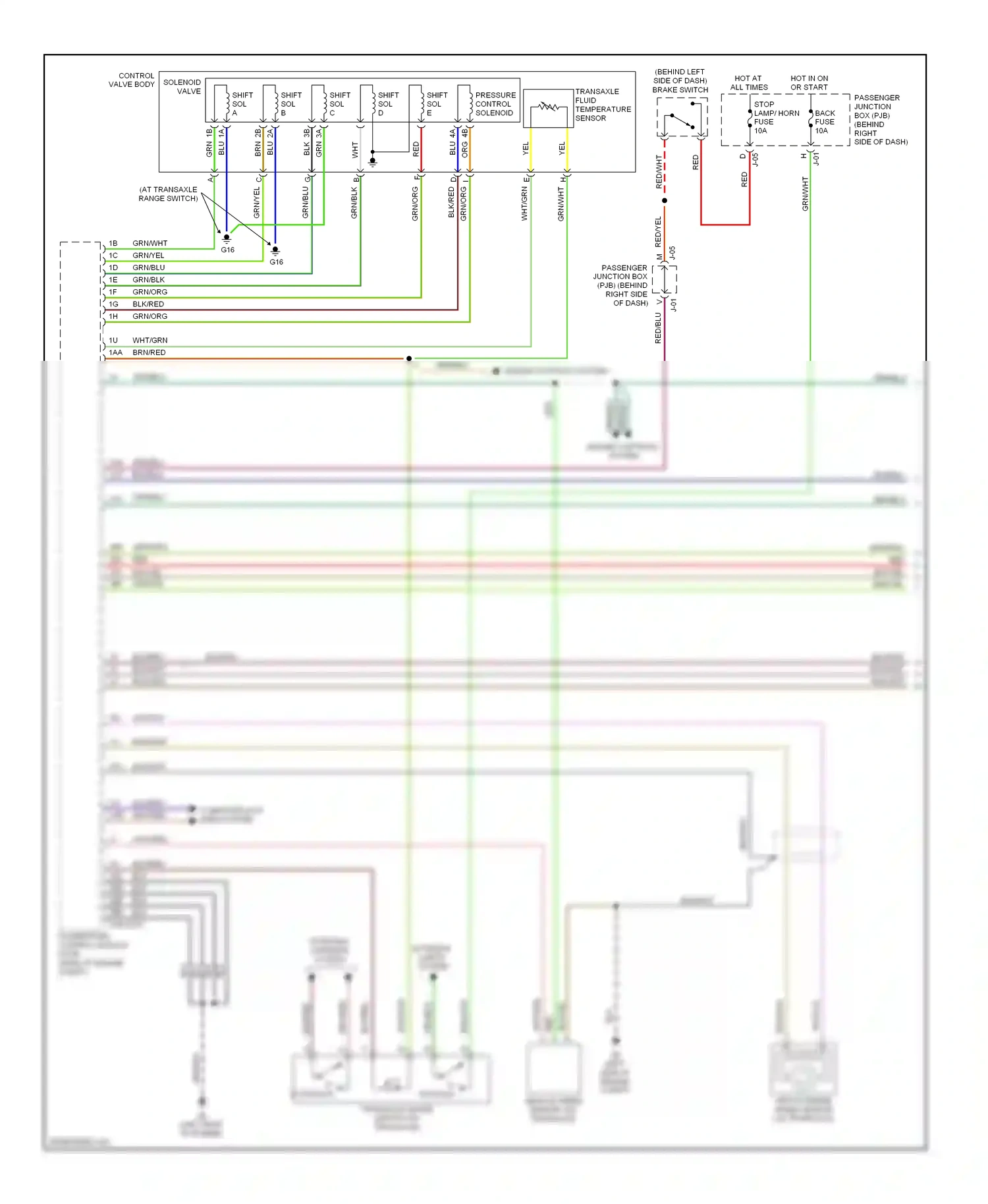 Mazda 3 BL (2008-2011) transaxle range switch (on transaxle) wiring diagram  (4 of 4)
