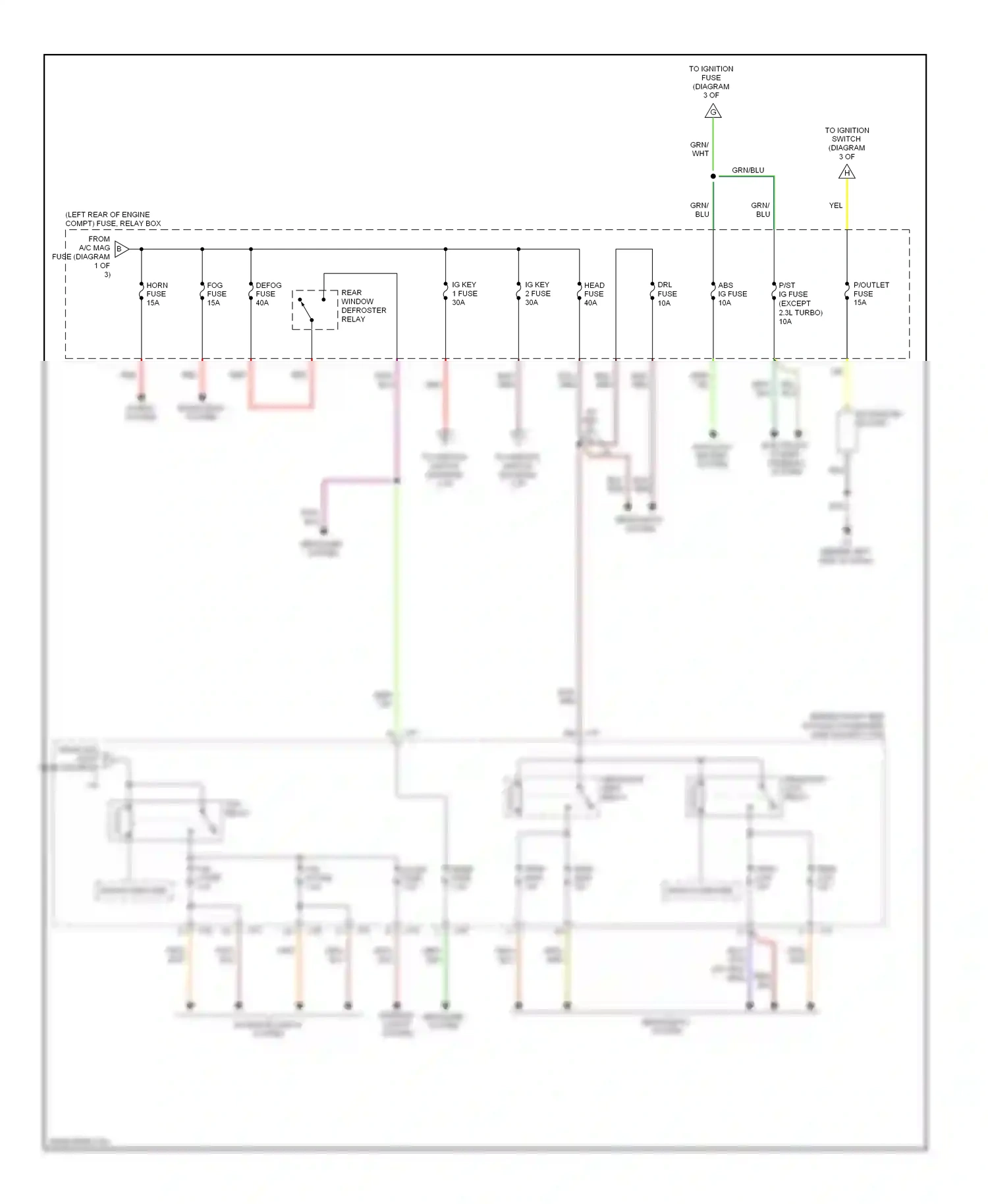 Wiring diagram w/ drl for Mazda 3 BL (2008-2011) (1 of 1)
