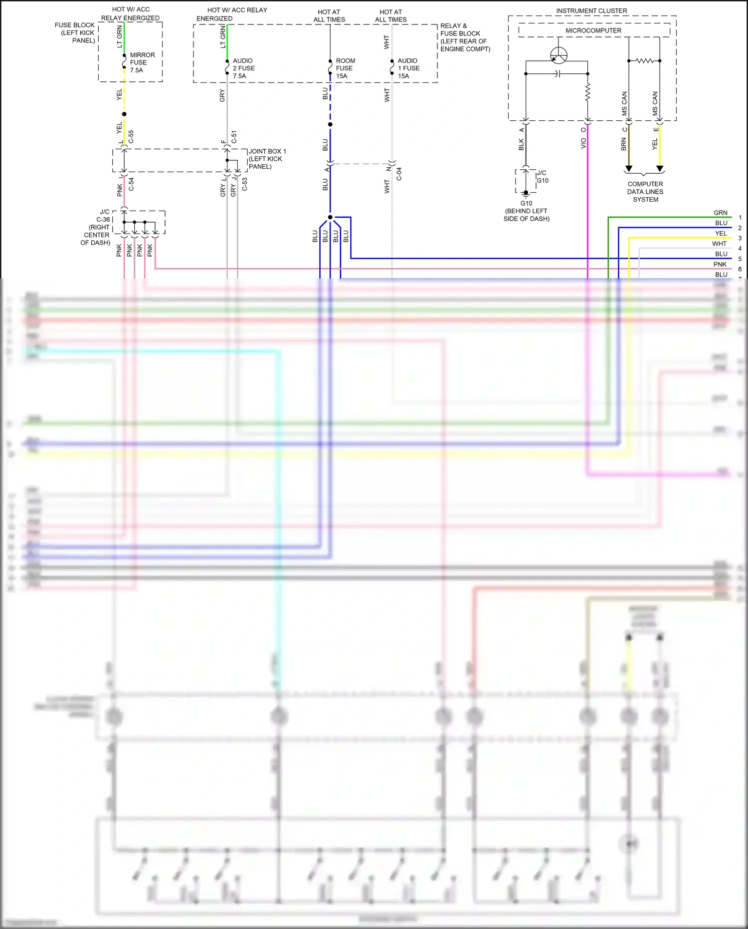 Wiring diagram 0922-202 for Mazda 3 BM facelift (2016-2019) (4 of 8)