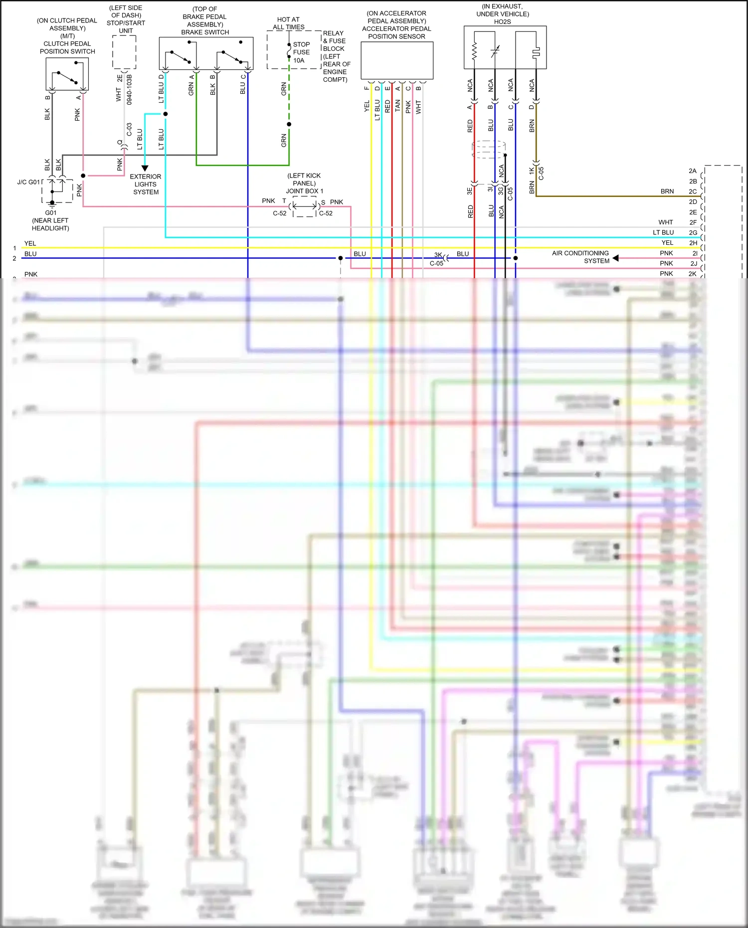 Wiring diagram air conditioning system for Mazda 3 BM facelift (2016-2019) (2 of 3)