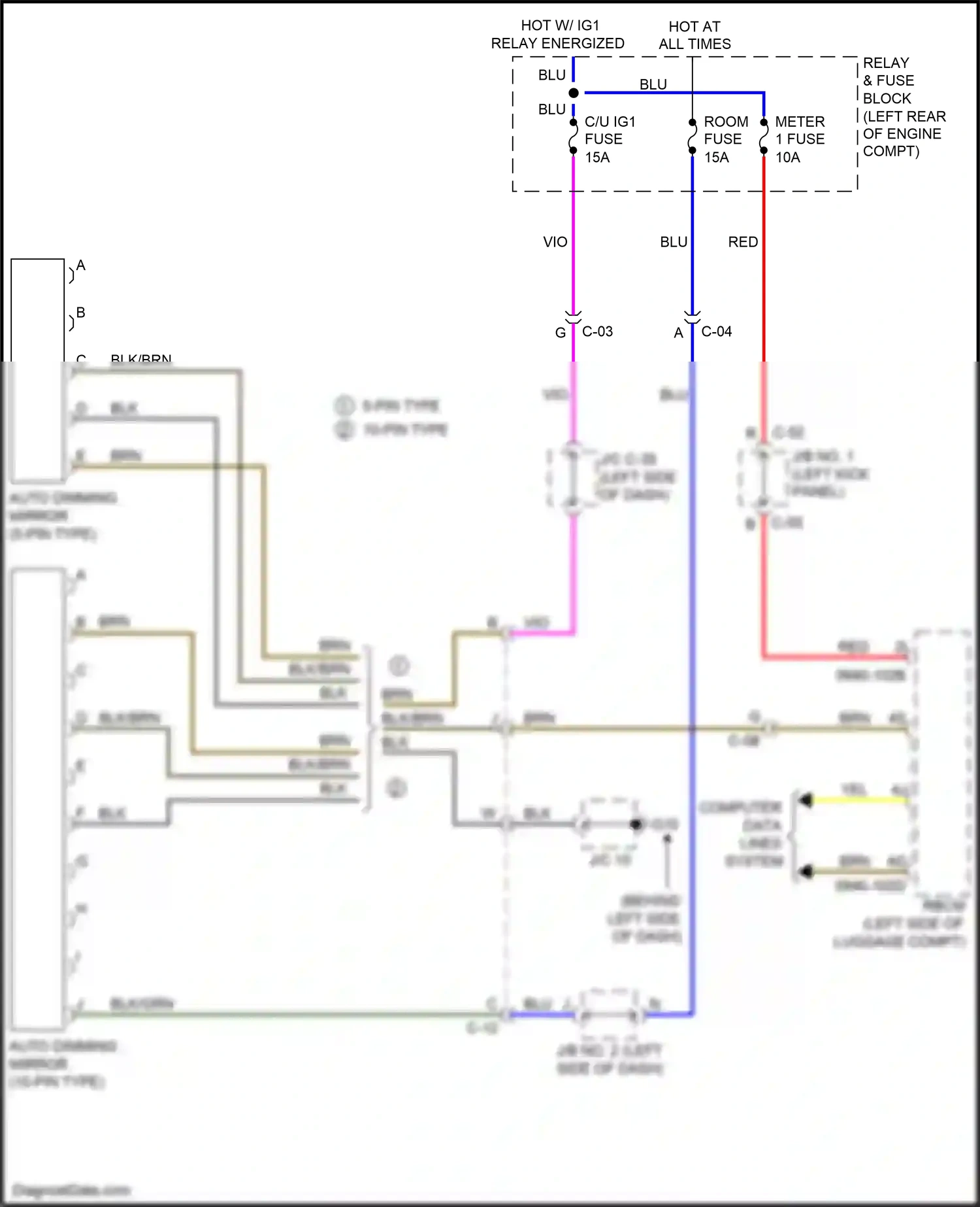 Wiring diagram blk/brn for Mazda 3 BM facelift (2016-2019) (1 of 1)