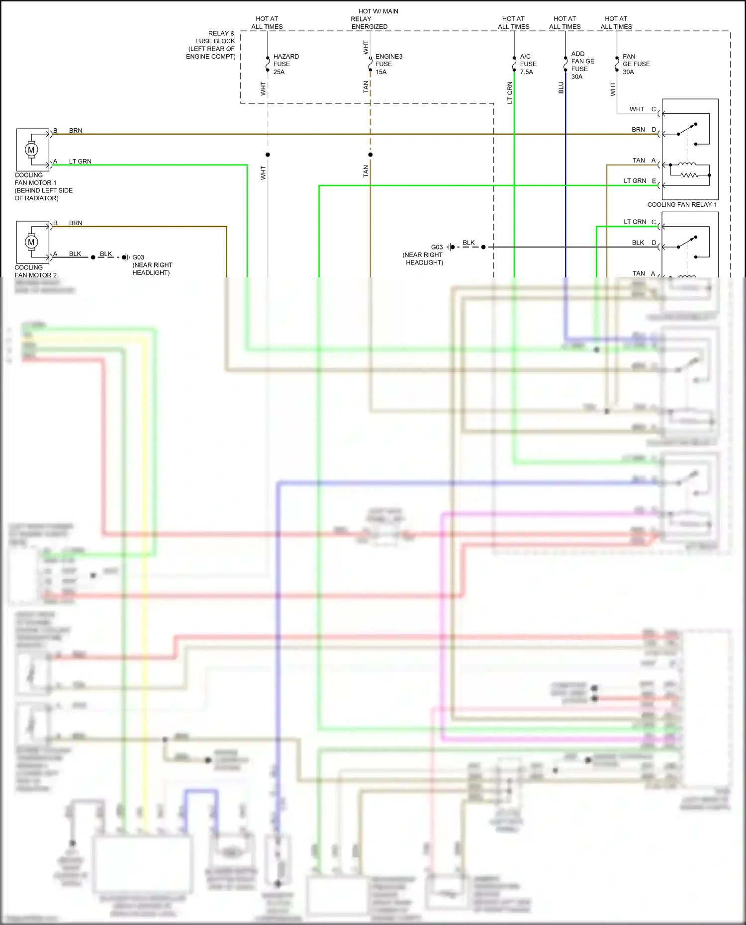 Wiring diagram blower motor for Mazda 3 BM facelift (2016-2019) (1 of 3)