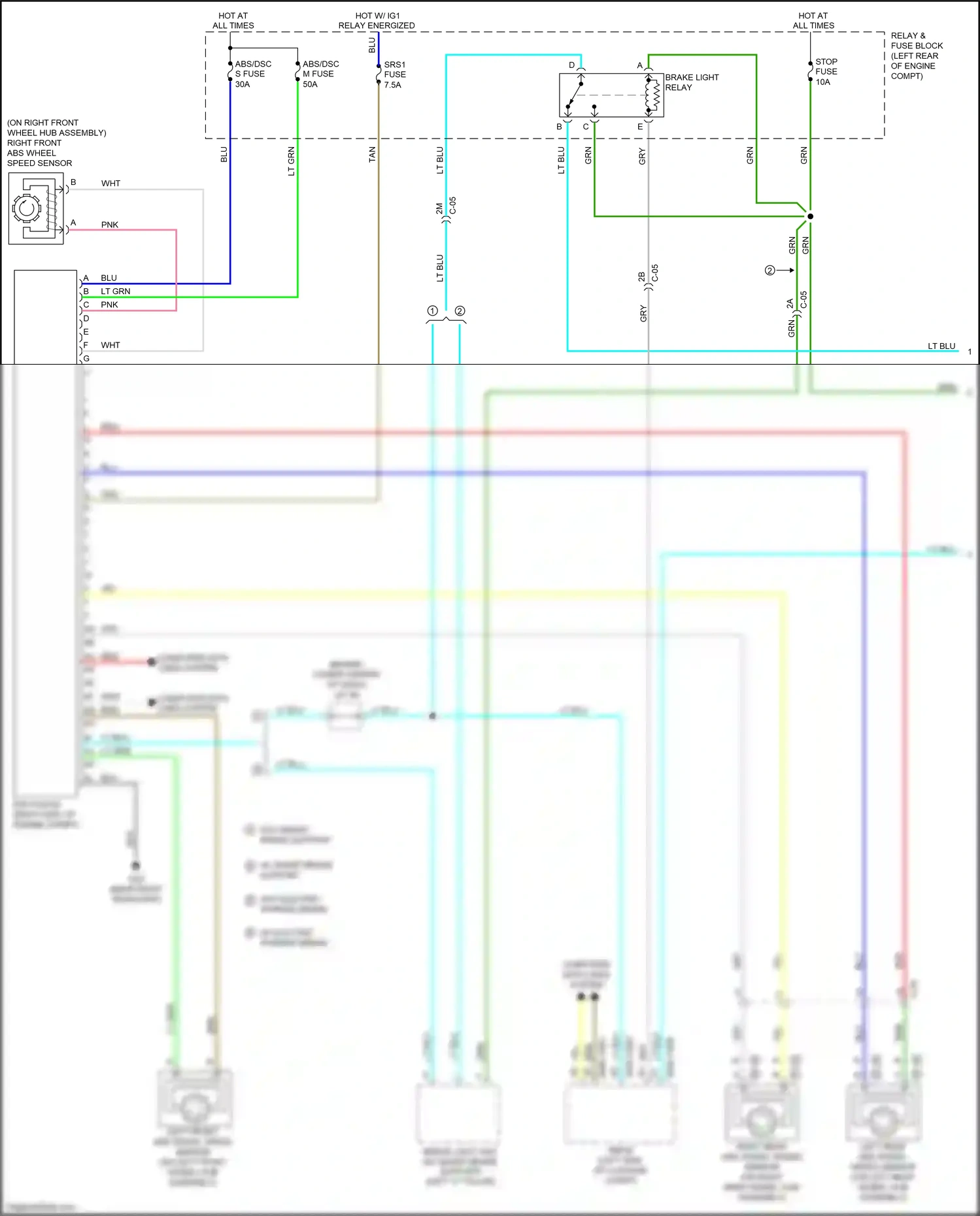 Wiring diagram brake light unit for Mazda 3 BM facelift (2016-2019) (1 of 1)