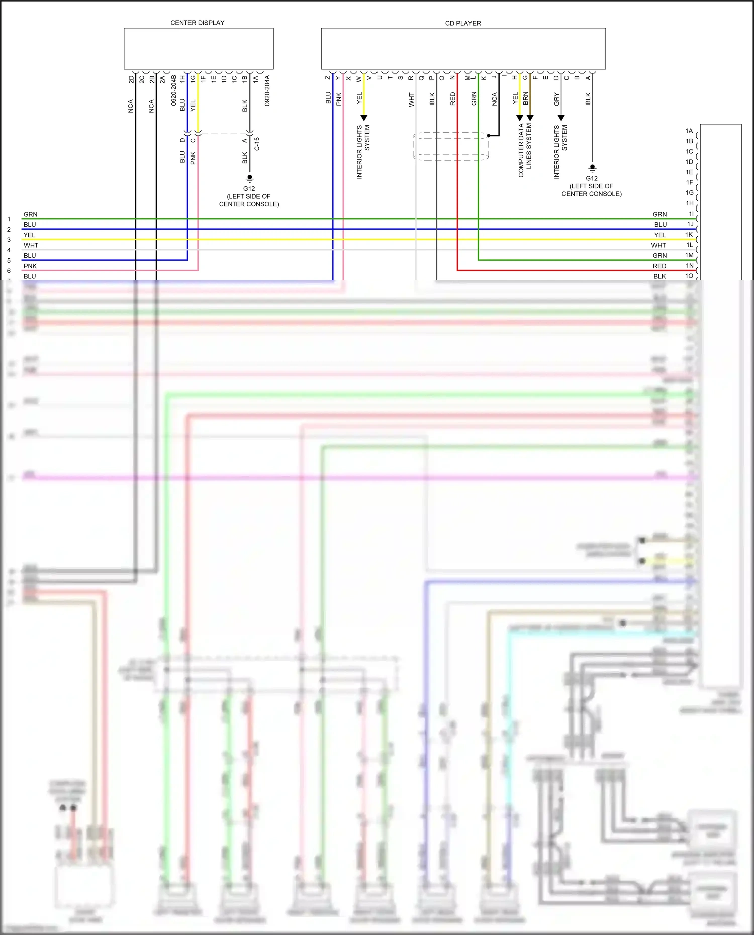 Wiring diagram computer data lines system for Mazda 3 BM facelift (2016-2019) (40 of 68)