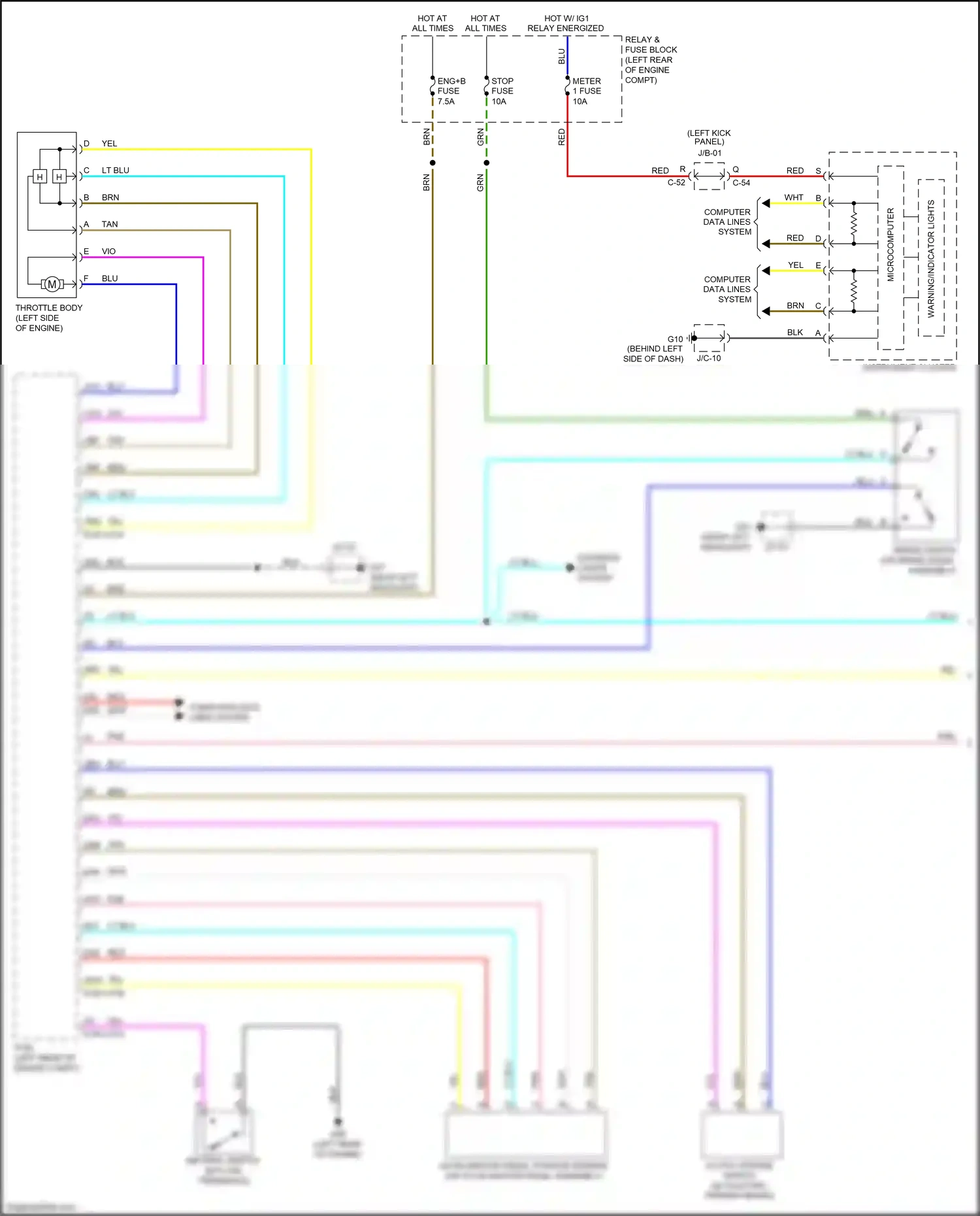 Wiring diagram j/c 10 for Mazda 3 BM facelift (2016-2019) (4 of 6)