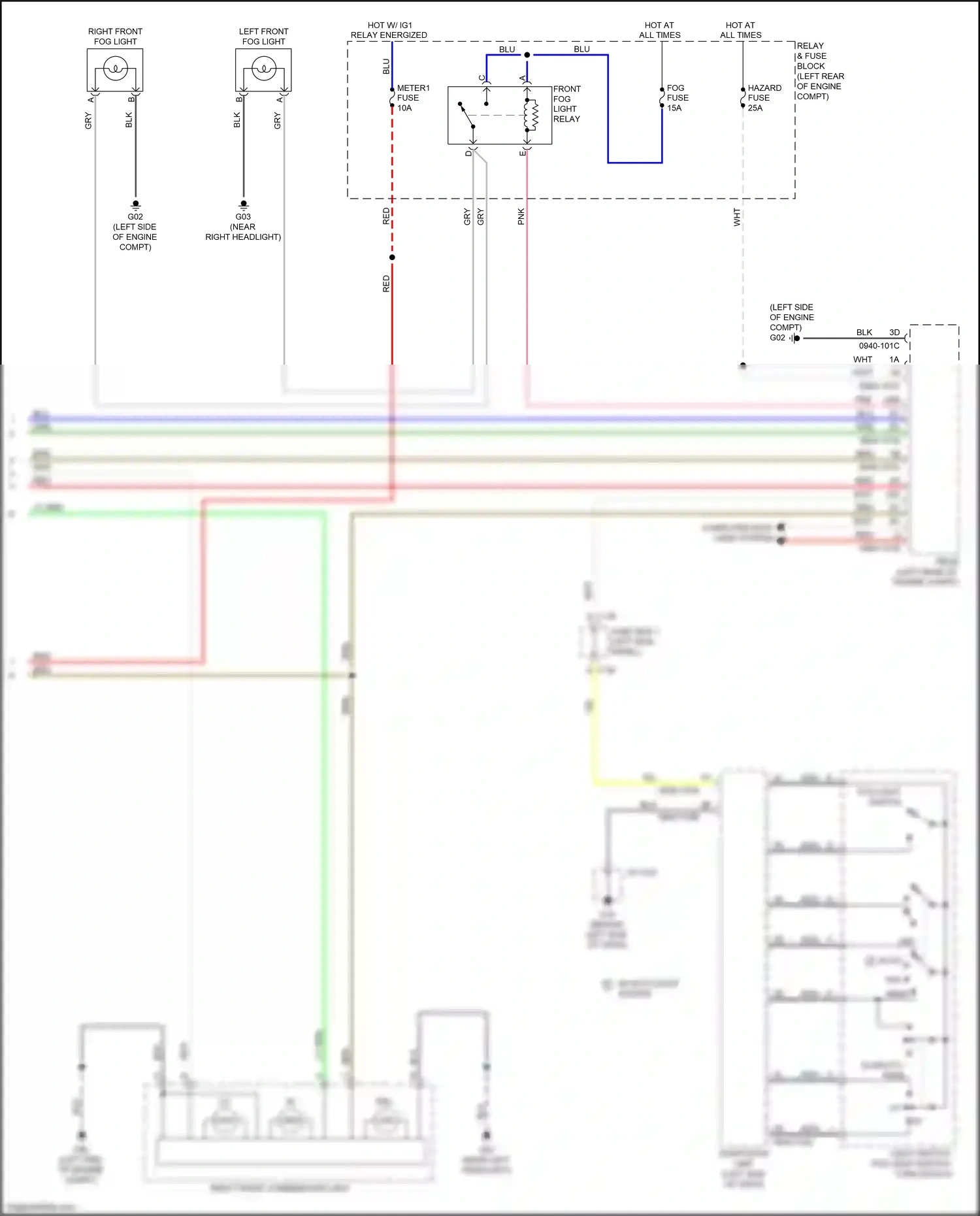 Wiring diagram joint box 1 for Mazda 3 BM facelift (2016-2019) (12 of 30)