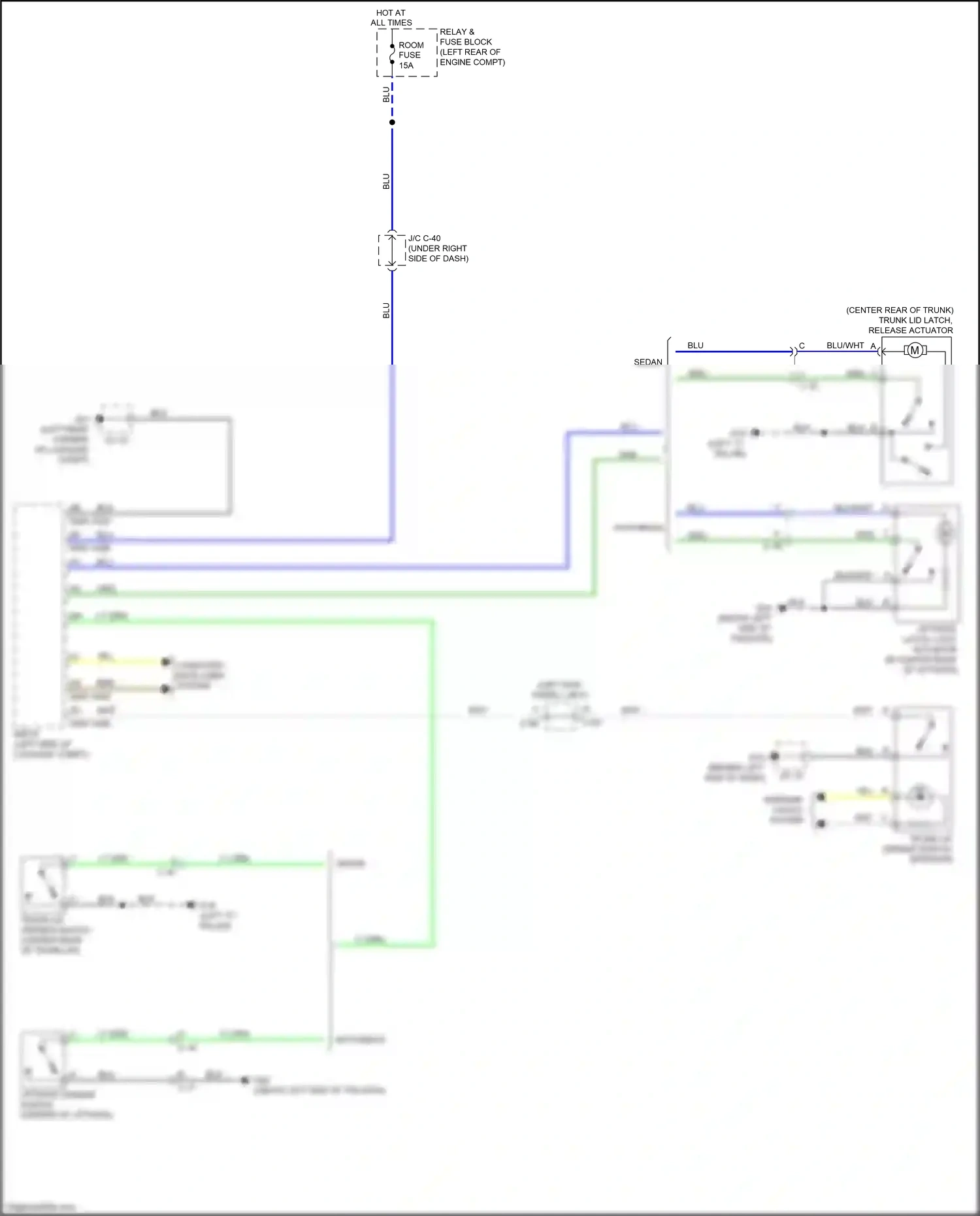 Wiring diagram left "c" pillar) for Mazda 3 BM facelift (2016-2019) (7 of 9)