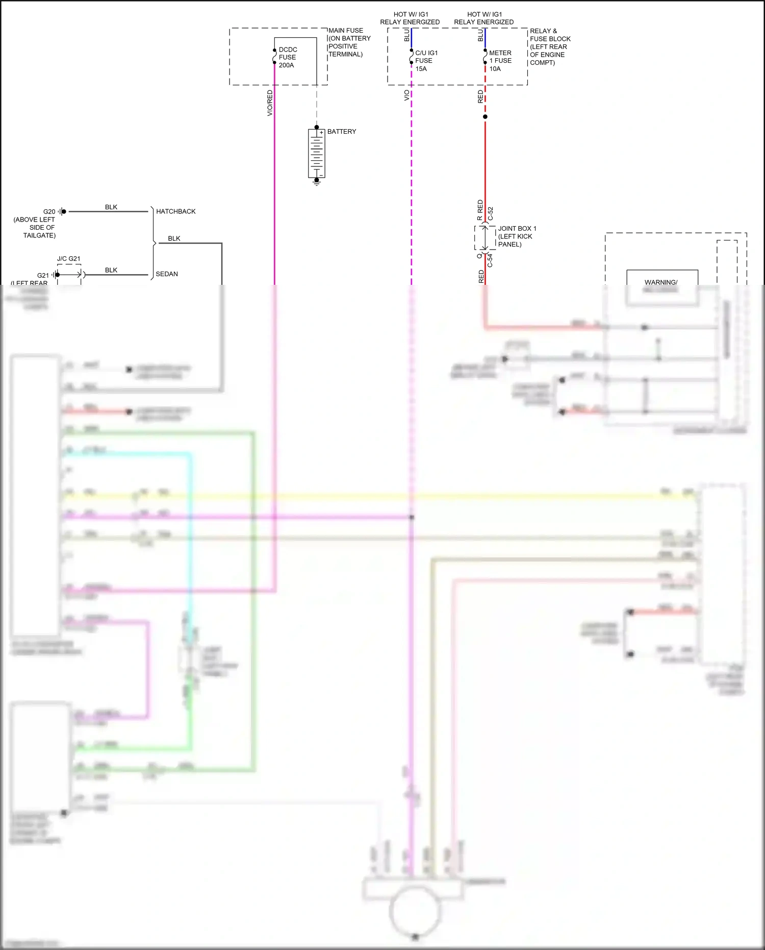 Wiring diagram main fuse for Mazda 3 BM facelift (2016-2019) (1 of 6)