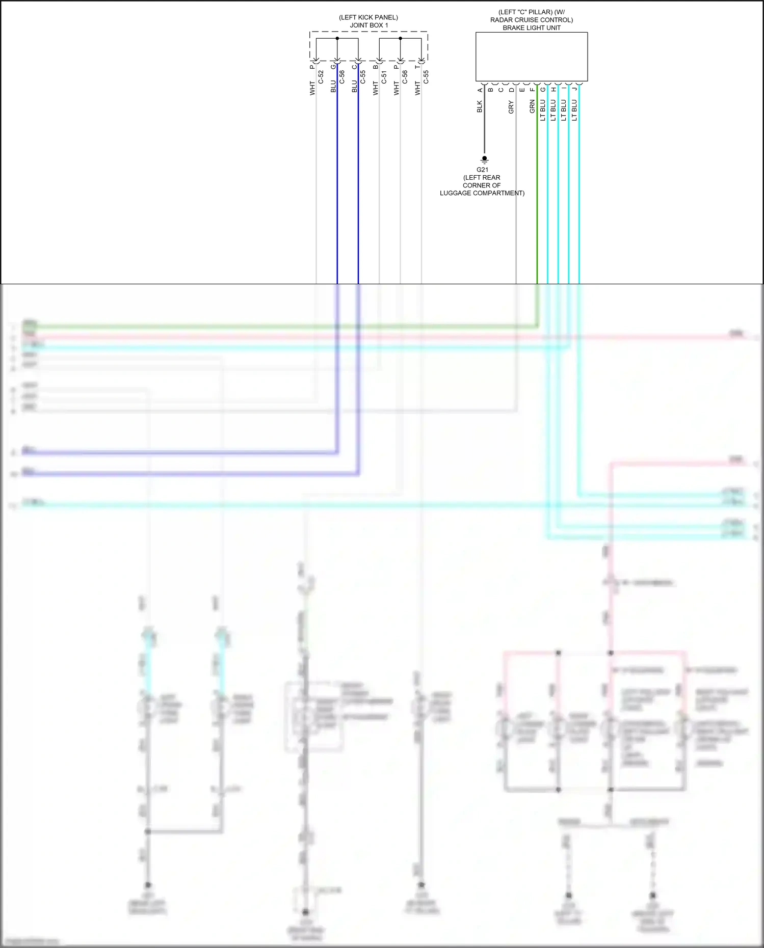 Wiring diagram right front turn light for Mazda 3 BM facelift (2016-2019) (1 of 1)