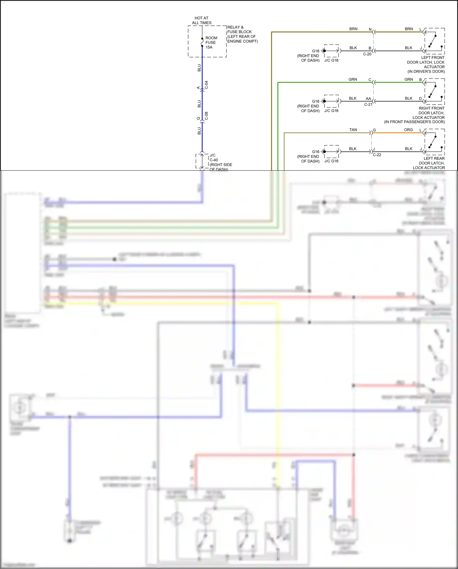 Wiring diagram tan for Mazda 3 BM facelift (2016-2019) (36 of 52)