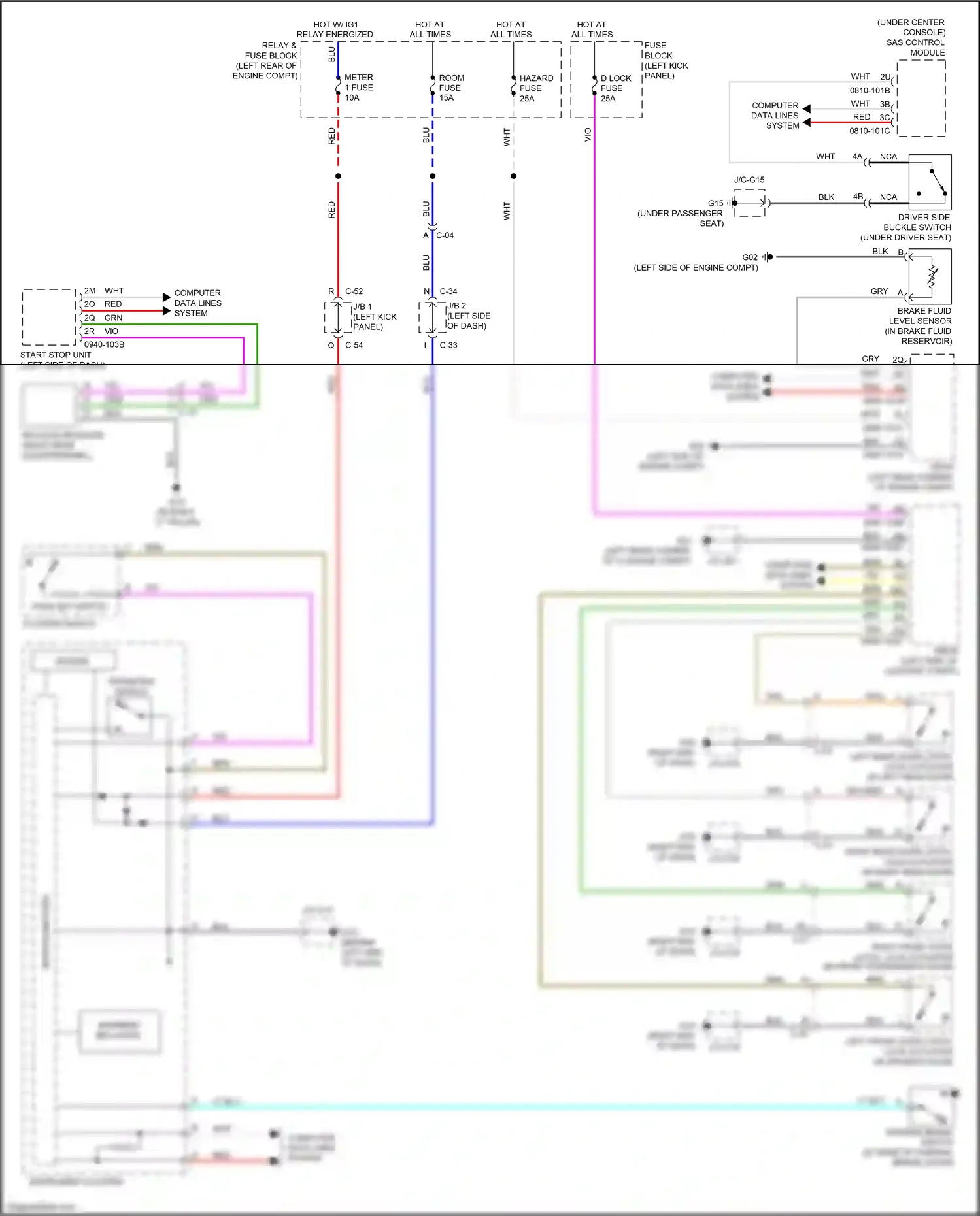 Mazda 3 BM facelift (2016-2019) tpms set switch wiring diagram  (2 of 2)
