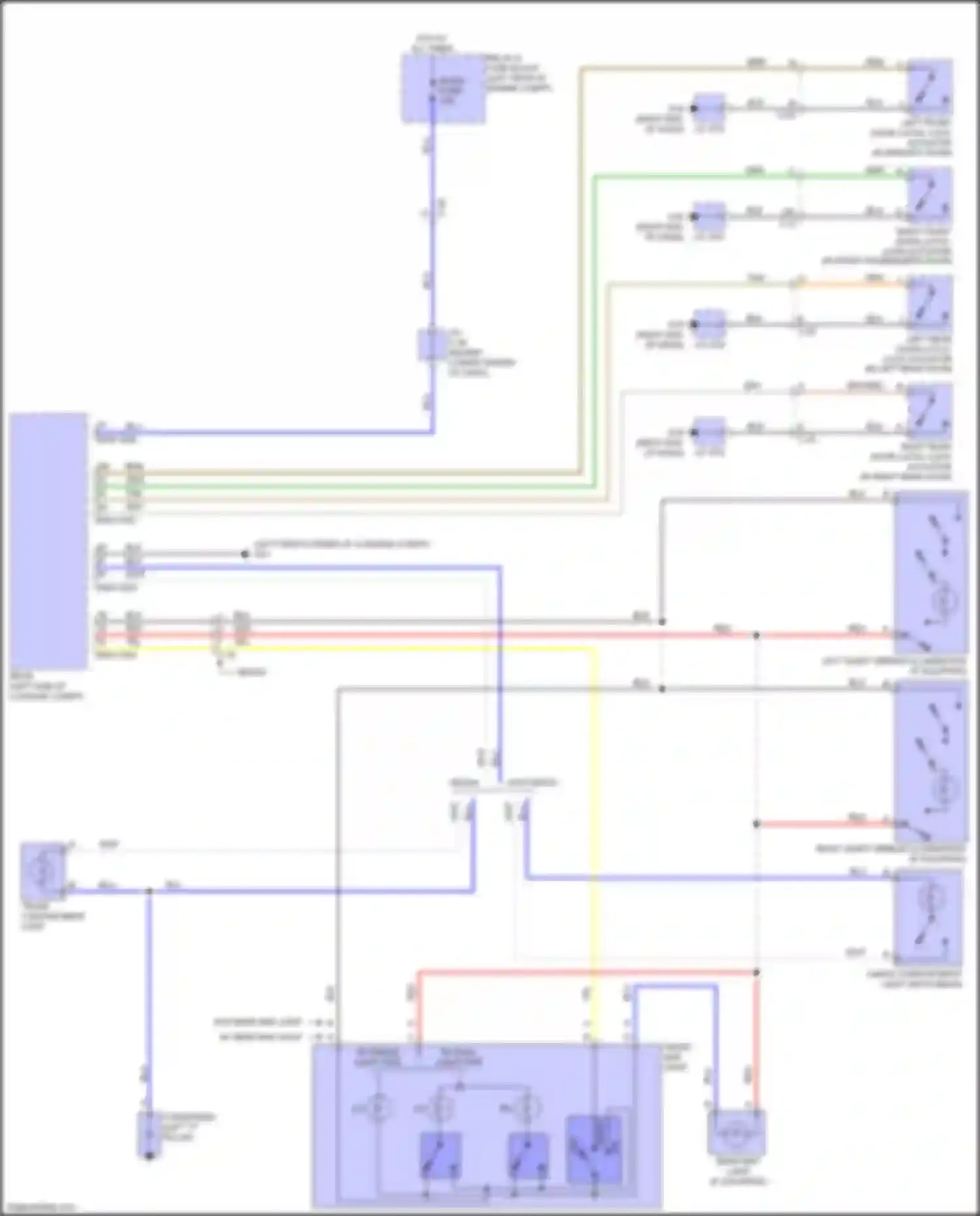 3 Mazda BM (2013-2016): Courtesy lamps circuit