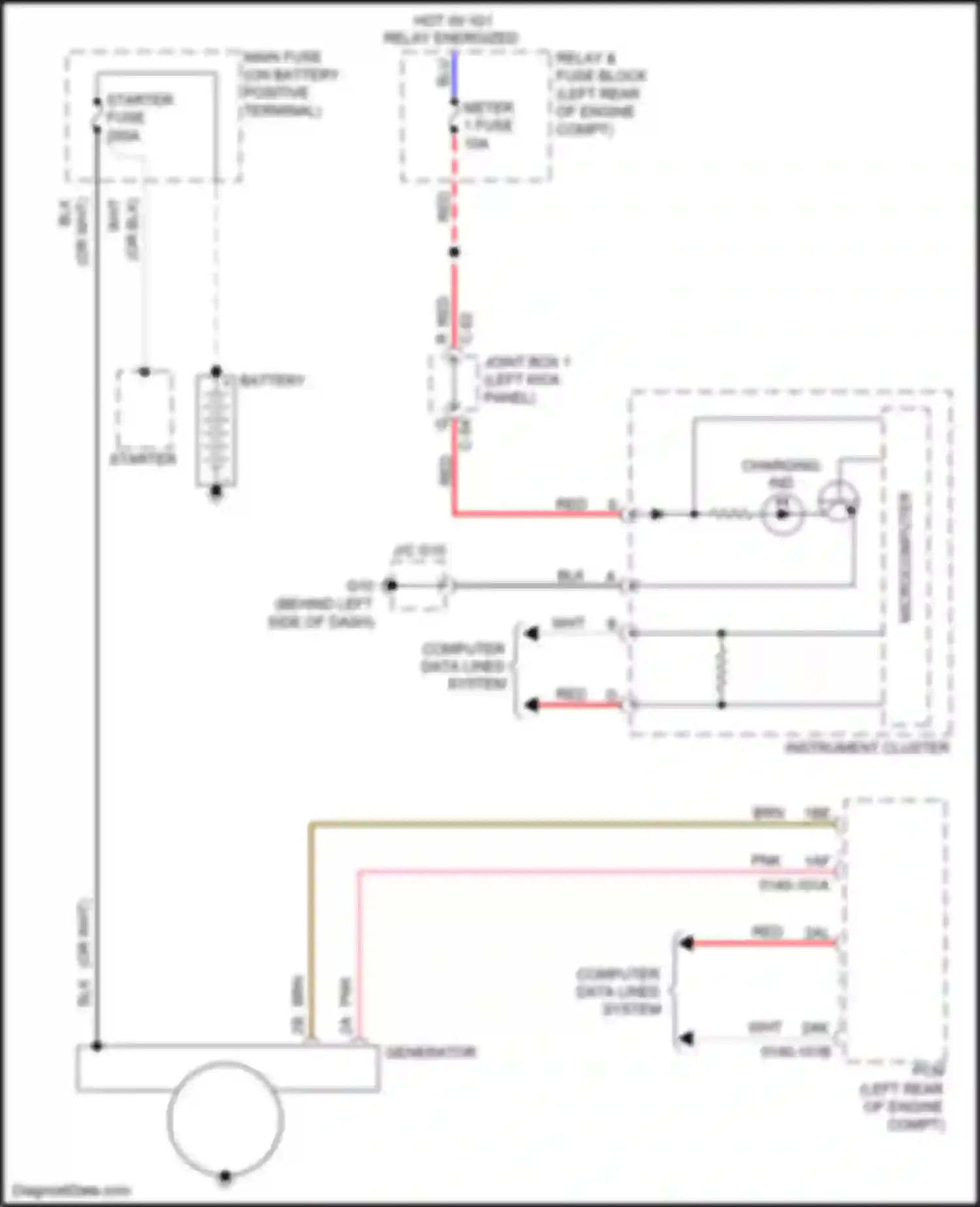 3 Mazda BM (2013-2016): Charging circuit, w/o i-eloop