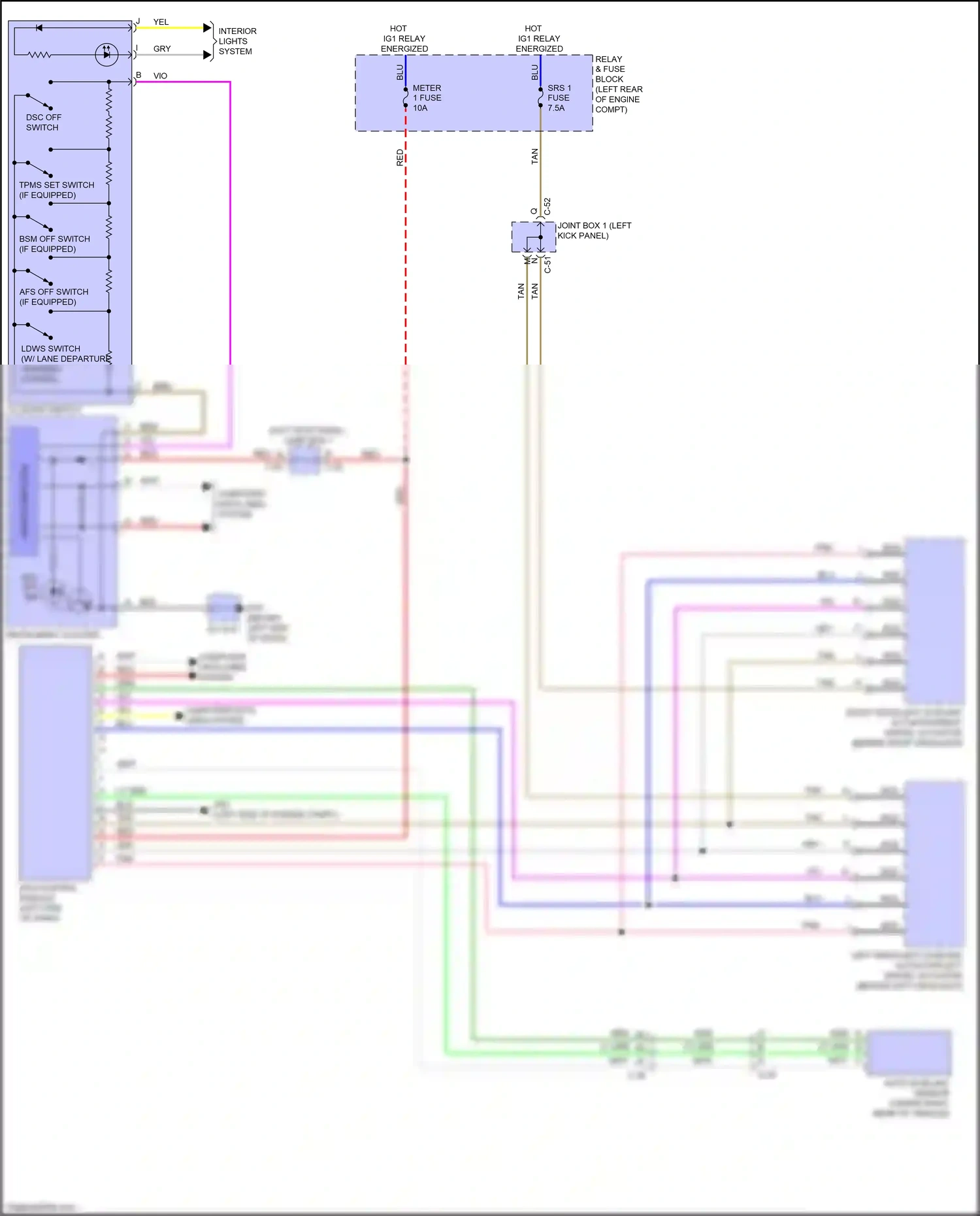 Mazda 3 BM (2013-2016) (behind left headlight) wiring diagram  (1 of 1)
