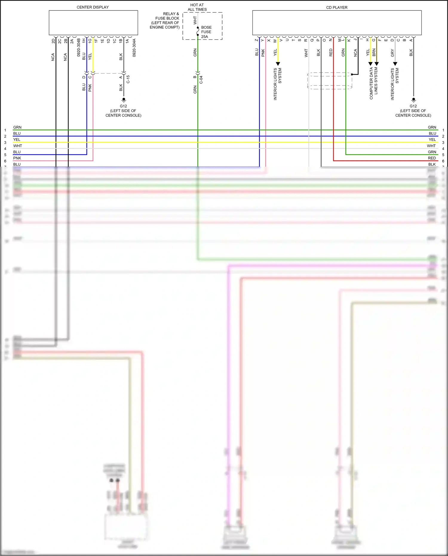 Wiring diagram bose fuse for Mazda 3 BM (2013-2016) (1 of 5)