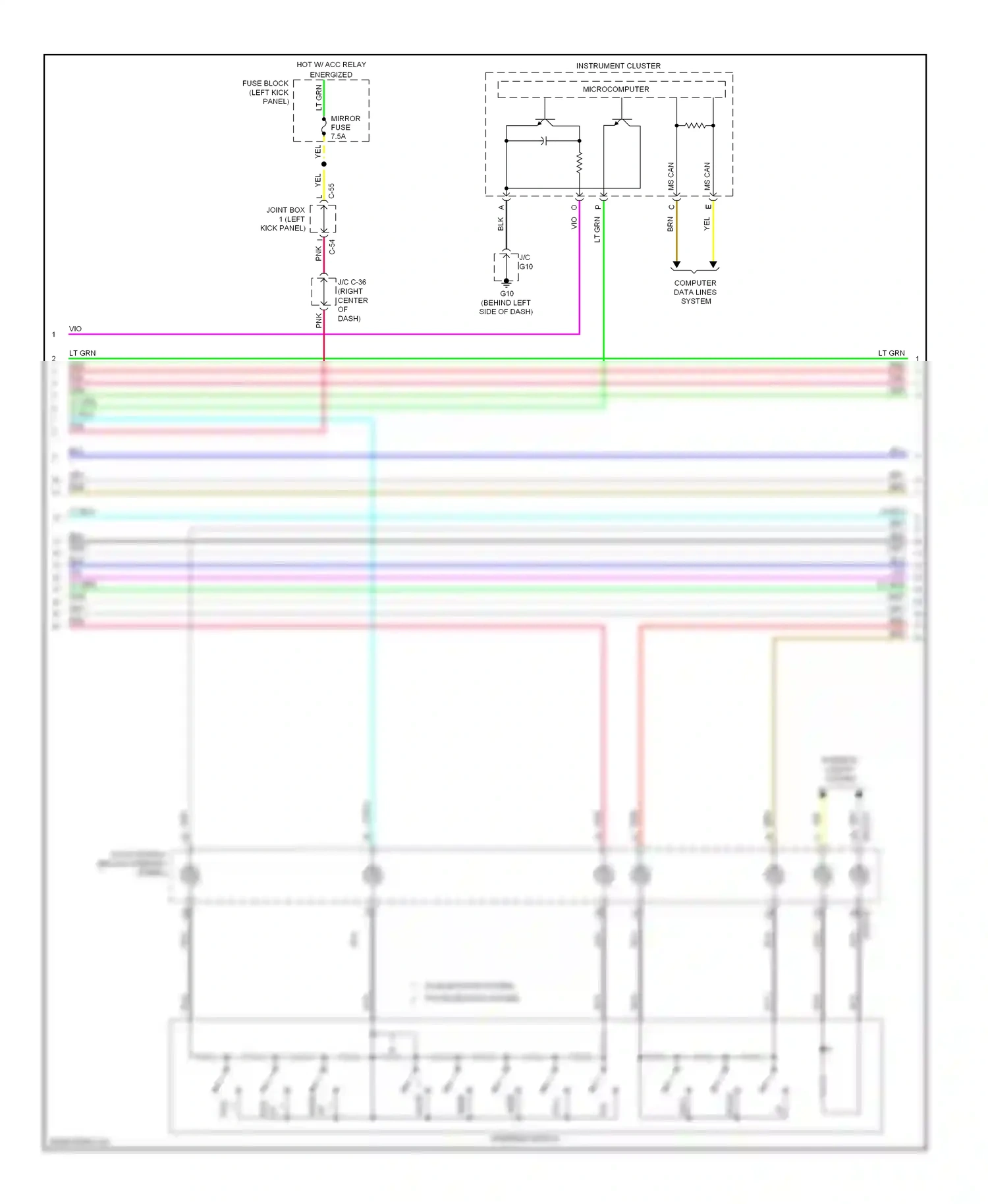 Mazda 3 BM (2013-2016) clock spring (below steering wheel) wiring diagram  (5 of 5)