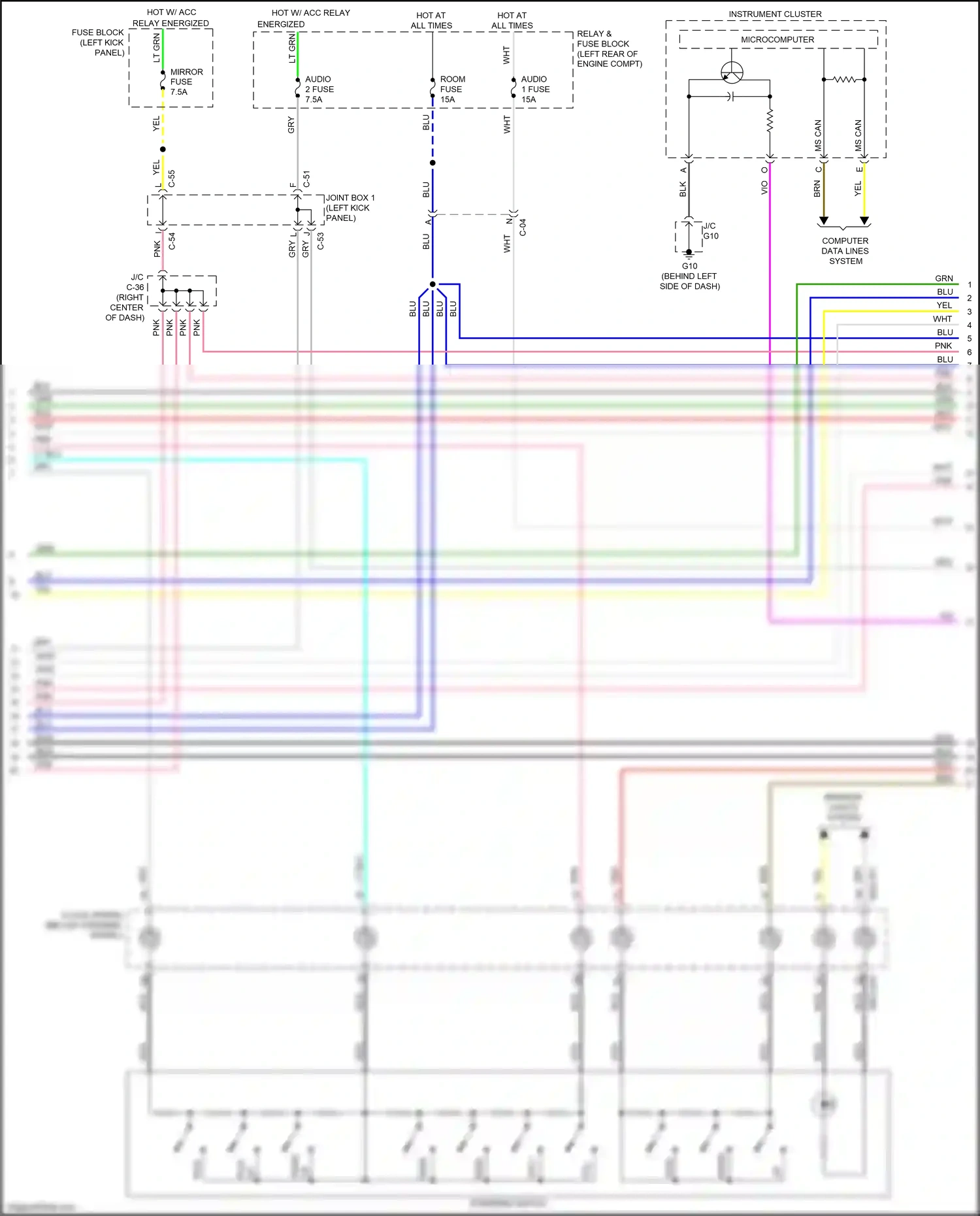 Wiring diagram computer data lines system for Mazda 3 BM (2013-2016) (6 of 92)