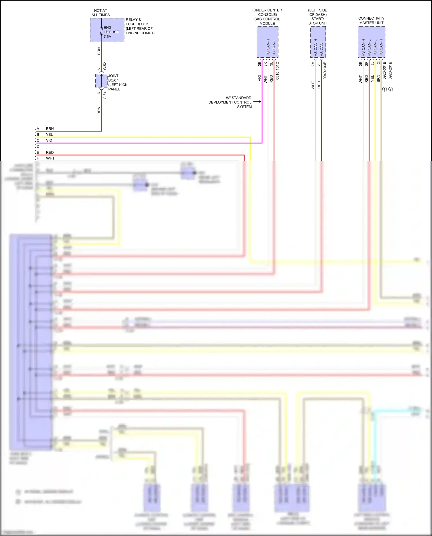 Mazda 3 BM (2013-2016) data link connector (dlc) 2 wiring diagram  (1 of 1)