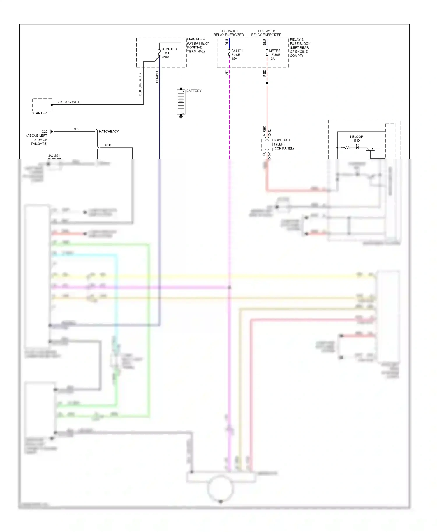 Mazda 3 BM (2013-2016) fuse wiring diagram  (1 of 4)