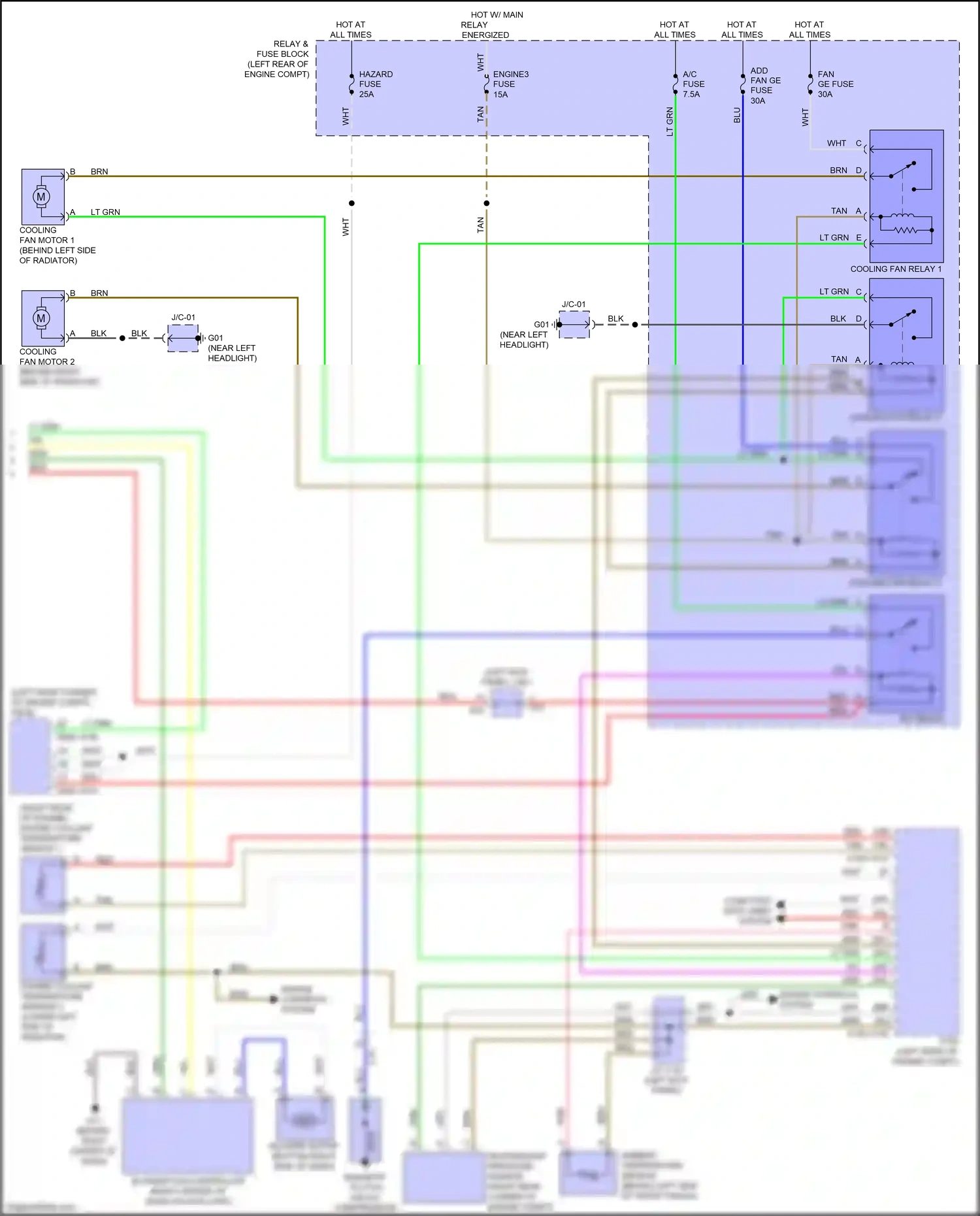 Wiring diagram hazard fuse for Mazda 3 BM (2013-2016) (1 of 11)