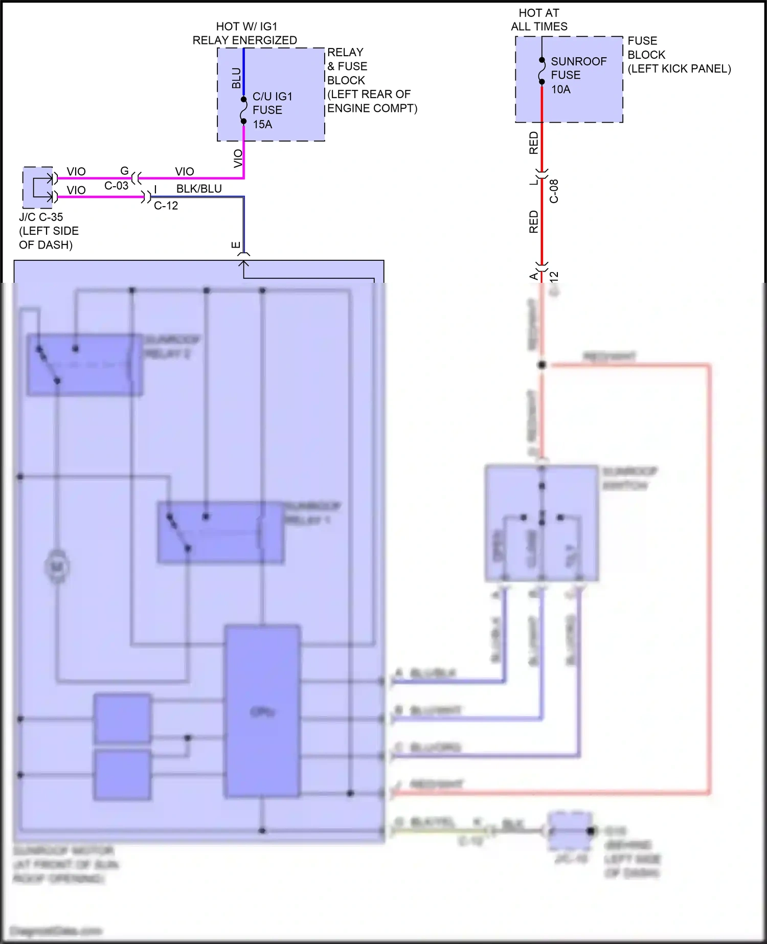 Wiring diagram j/c 10 for Mazda 3 BM (2013-2016) (8 of 9)