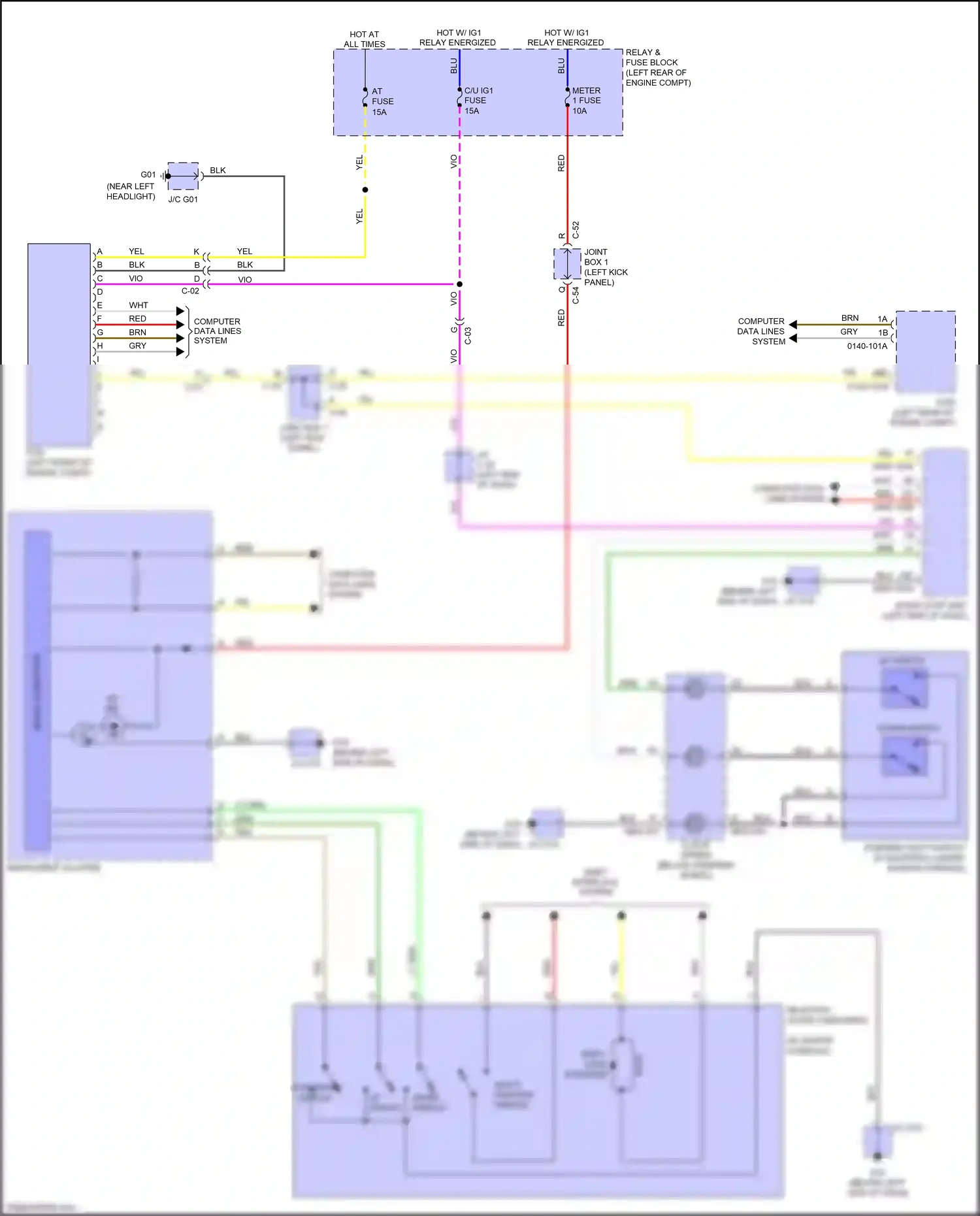 Wiring diagram joint box 1 for Mazda 3 BM (2013-2016) (20 of 31)