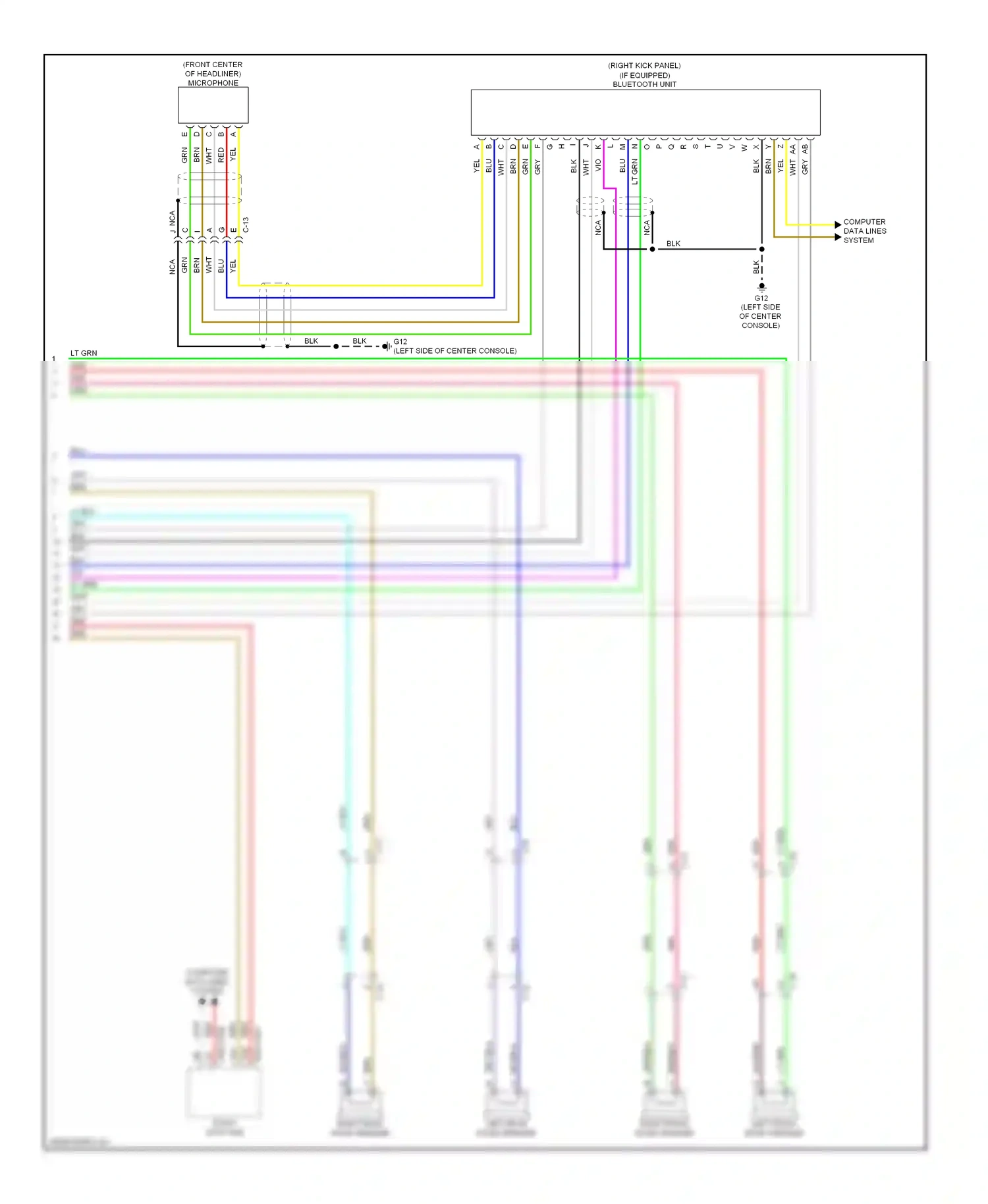 Wiring diagram left front door speaker for Mazda 3 BM (2013-2016) (8 of 10)