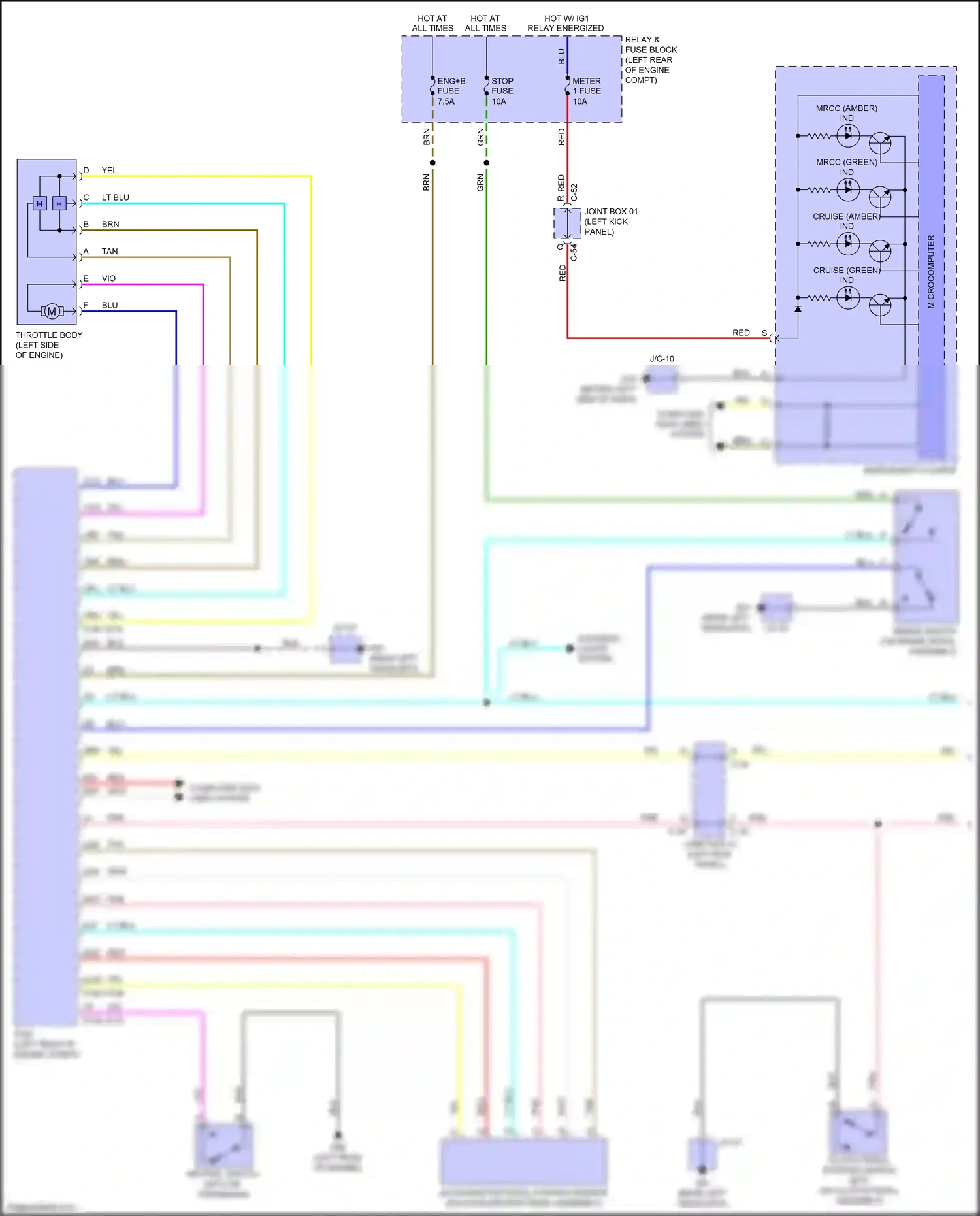 Wiring diagram meter 1 fuse for Mazda 3 BM (2013-2016) (2 of 22)