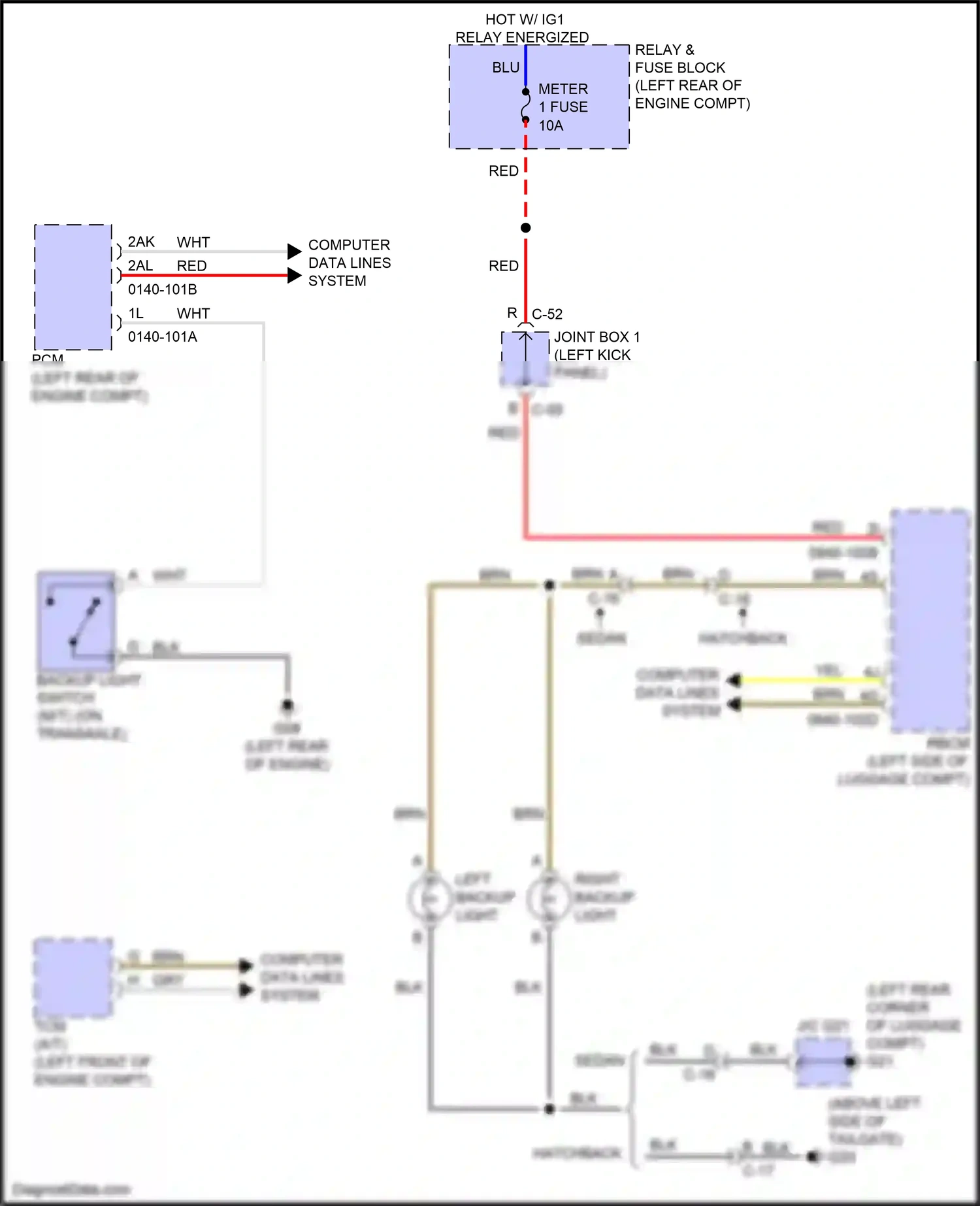 Wiring diagram red for Mazda 3 BM (2013-2016) (51 of 112)