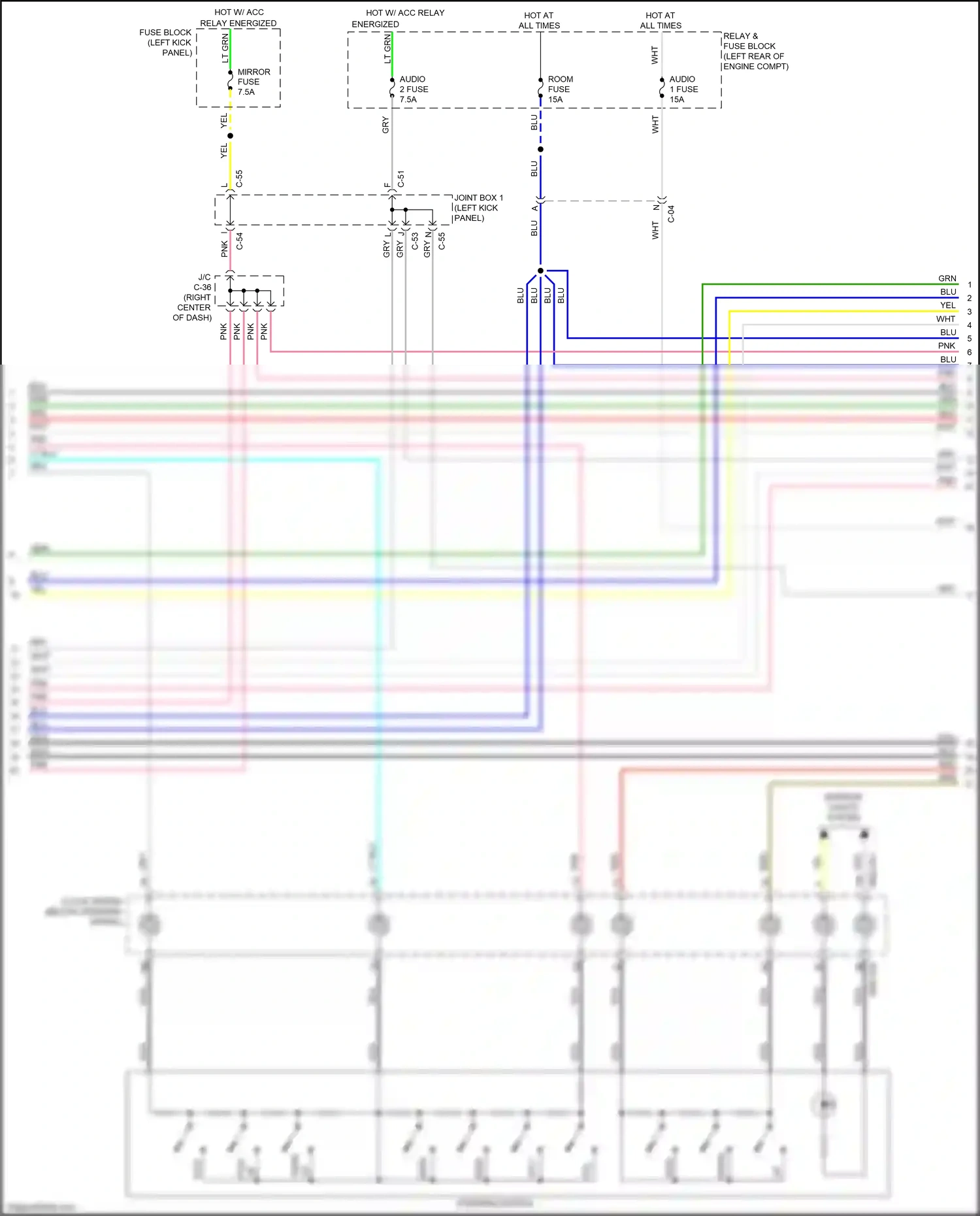 Wiring diagram red for Mazda 3 BM (2013-2016) (2 of 112)