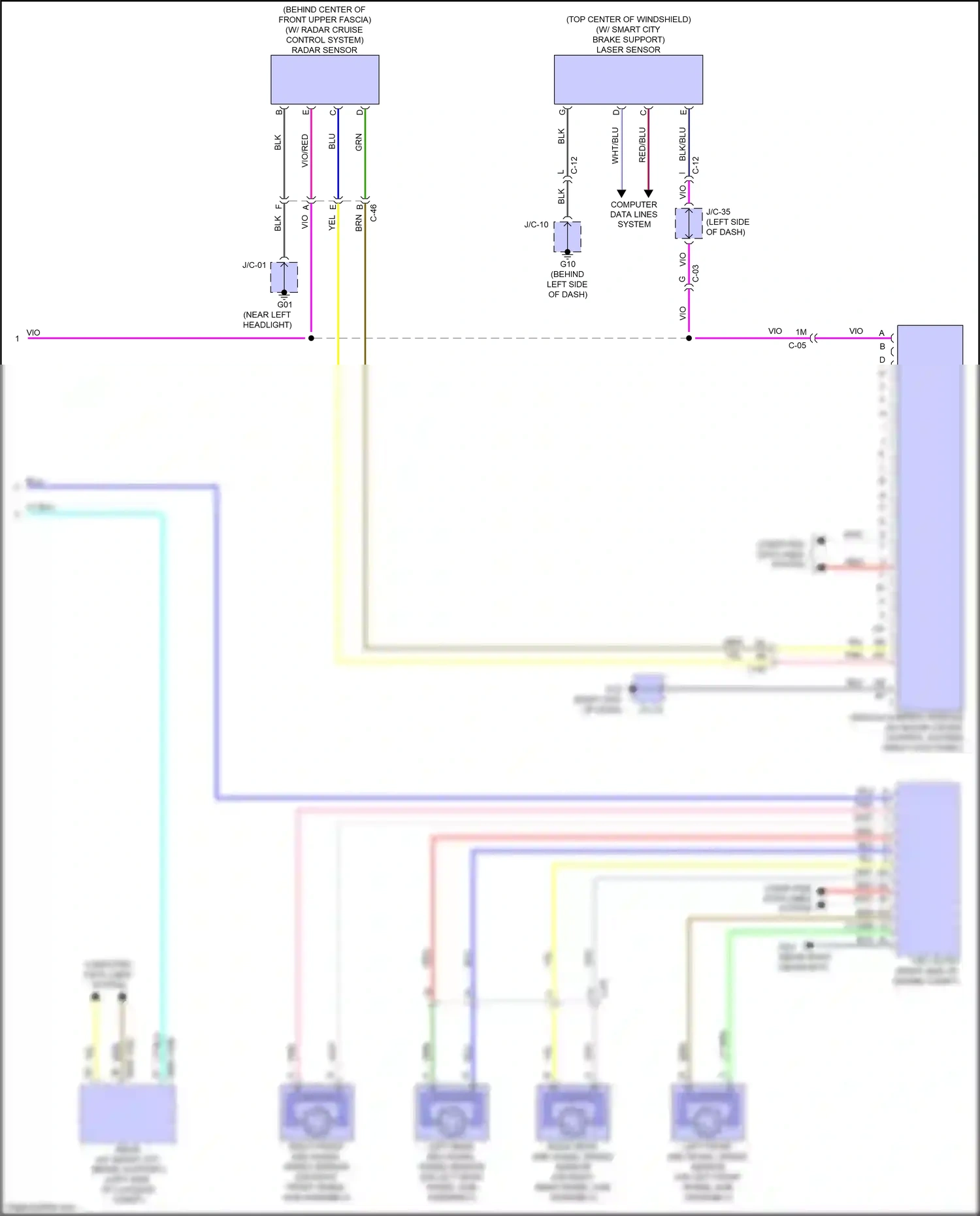 Mazda 3 BM (2013-2016) (right kick panel) wiring diagram  (4 of 6)
