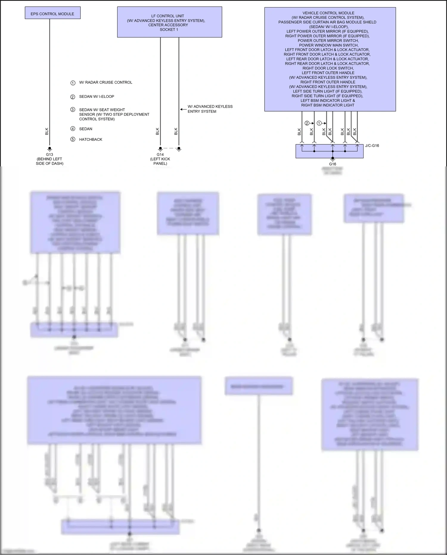 Wiring diagram sedan w/ i-eloop for Mazda 3 BM (2013-2016) (1 of 1)