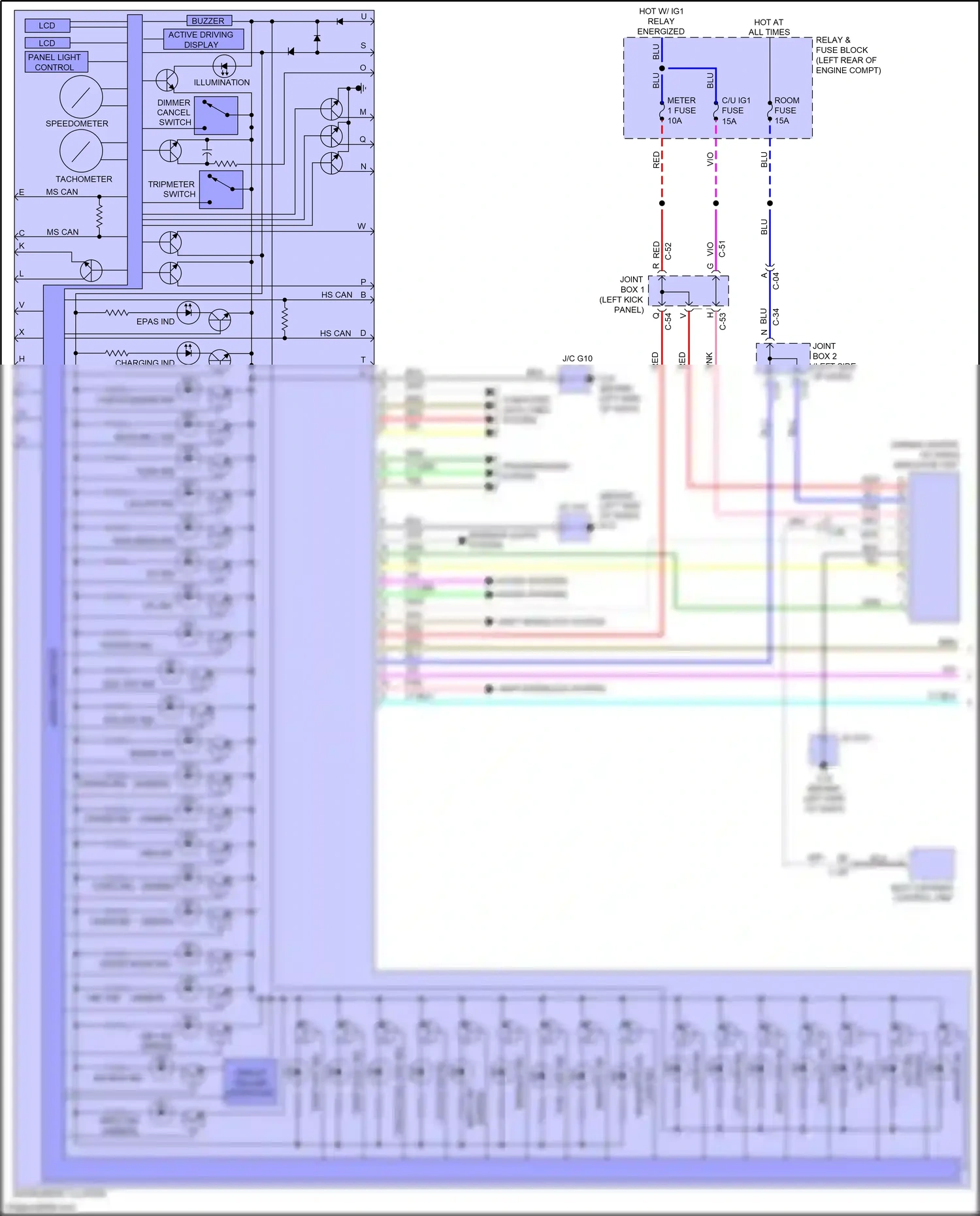 Mazda 3 BM (2013-2016) tachometer wiring diagram  (1 of 1)