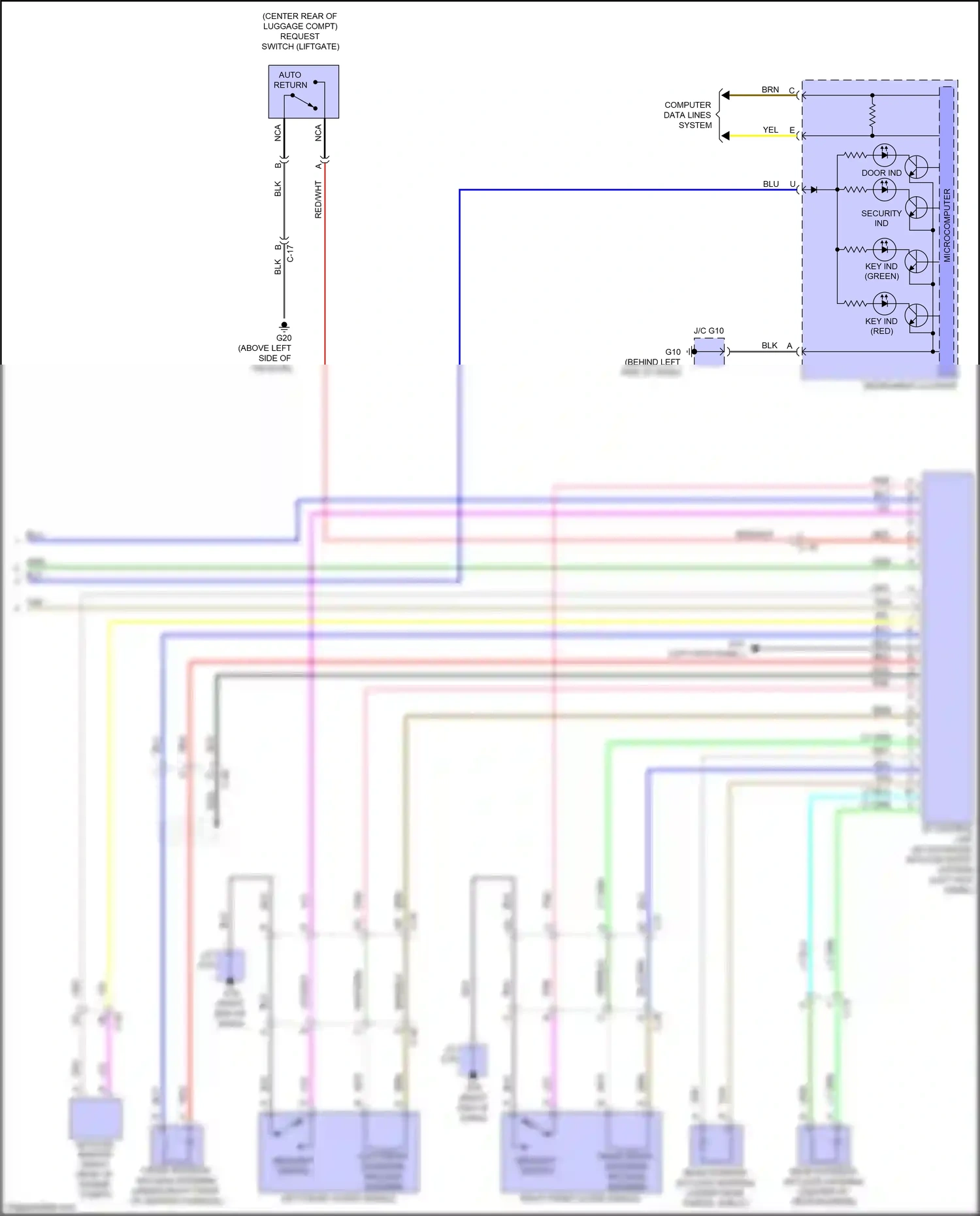 Mazda 3 BM (2013-2016) (w/ advanced keyless entry system) wiring diagram  (1 of 3)