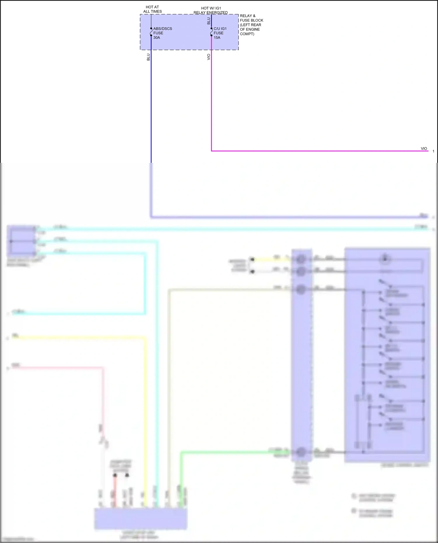 Wiring diagram w/o radar cruise control system for Mazda 3 BM (2013-2016) (1 of 1)