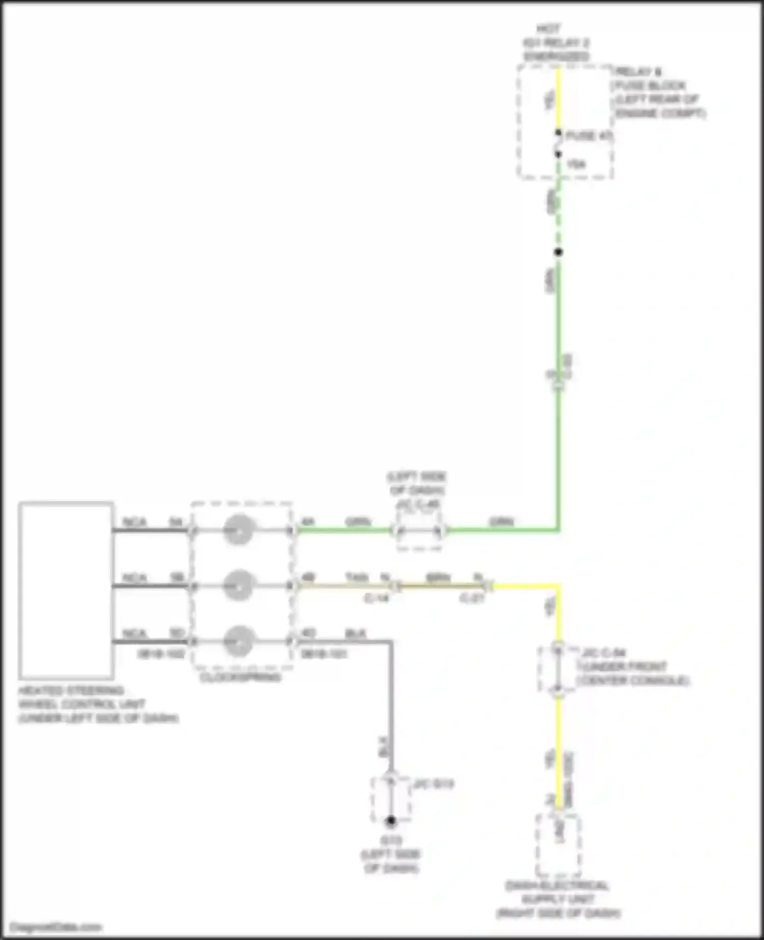 3 Mazda BP (2019-2024): Heated steering wheel circuit