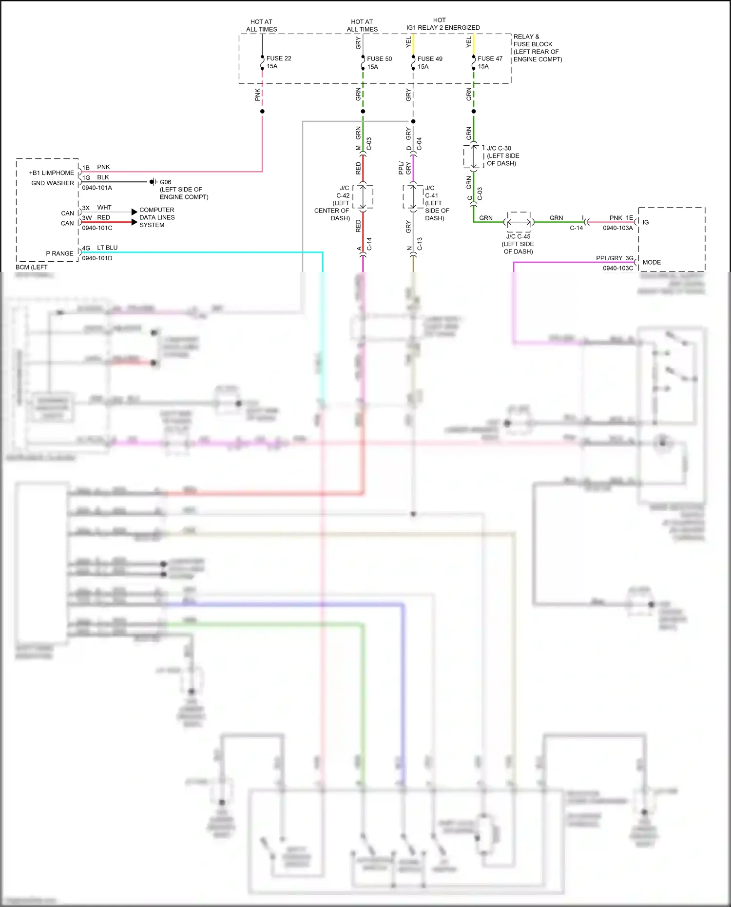 Wiring diagram blu for Mazda 3 BP (2019-2024) (69 of 88)