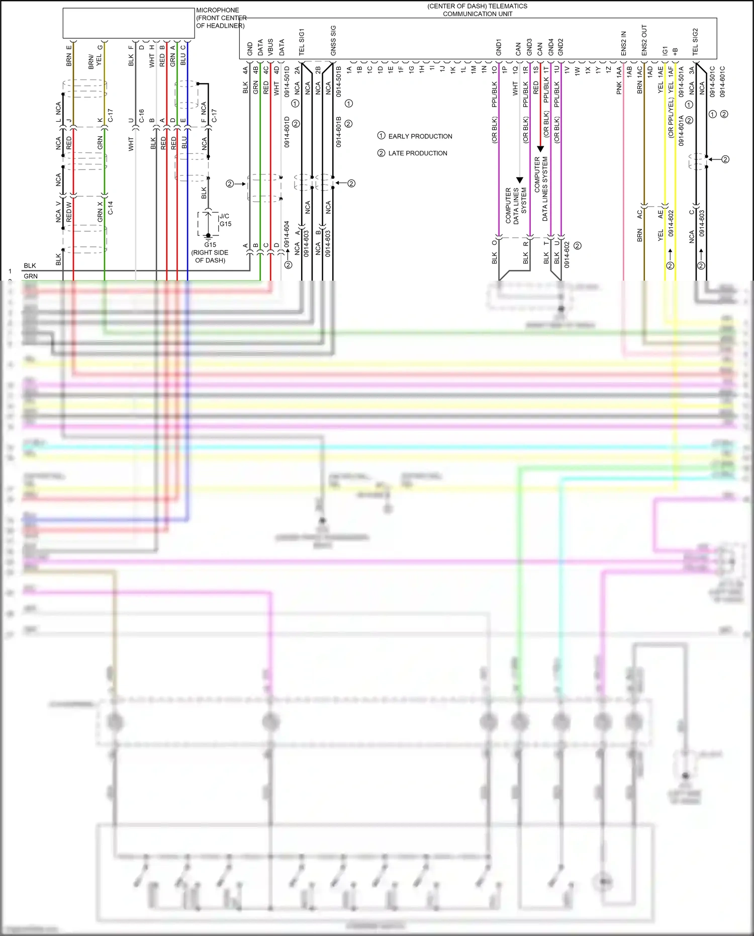 Mazda 3 BP (2019-2024) computer wiring diagram  (2 of 11)